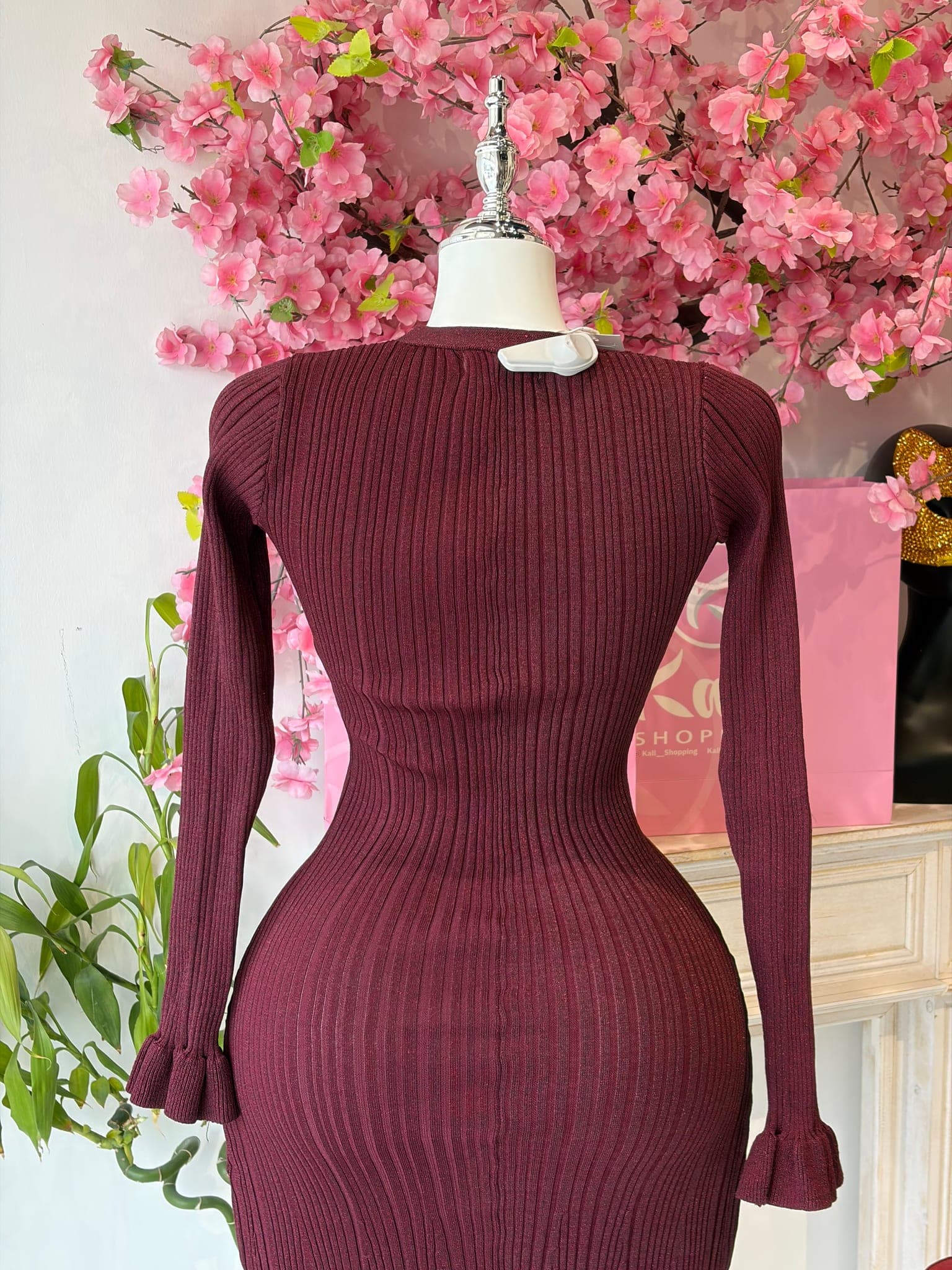 Ribbed Knit Button Front Dress – image 9