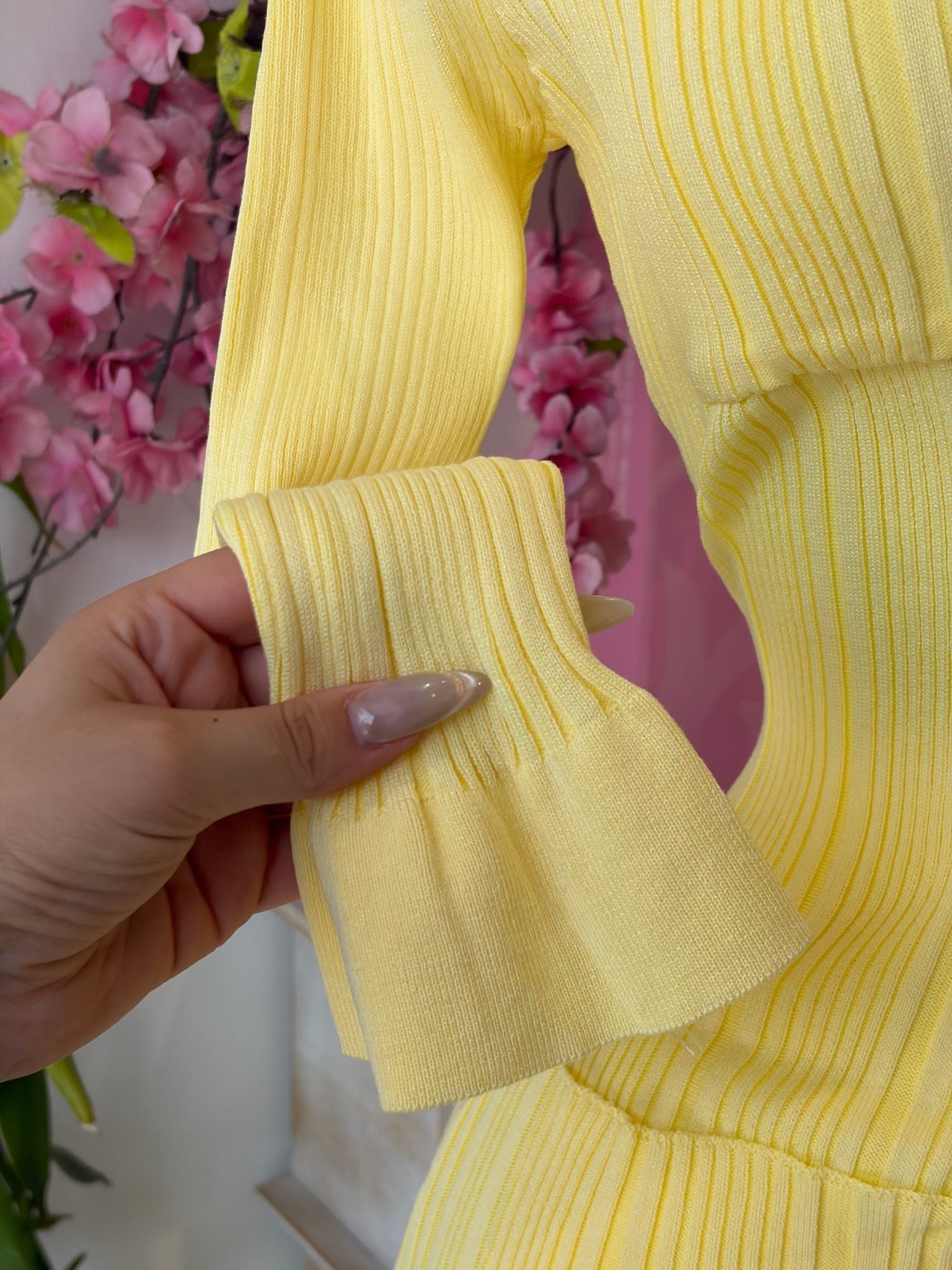 Ribbed Knit Button Down Dress – image 7