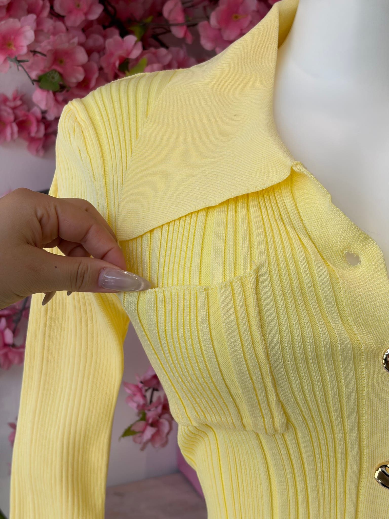 Ribbed Knit Button Down Dress – image 6