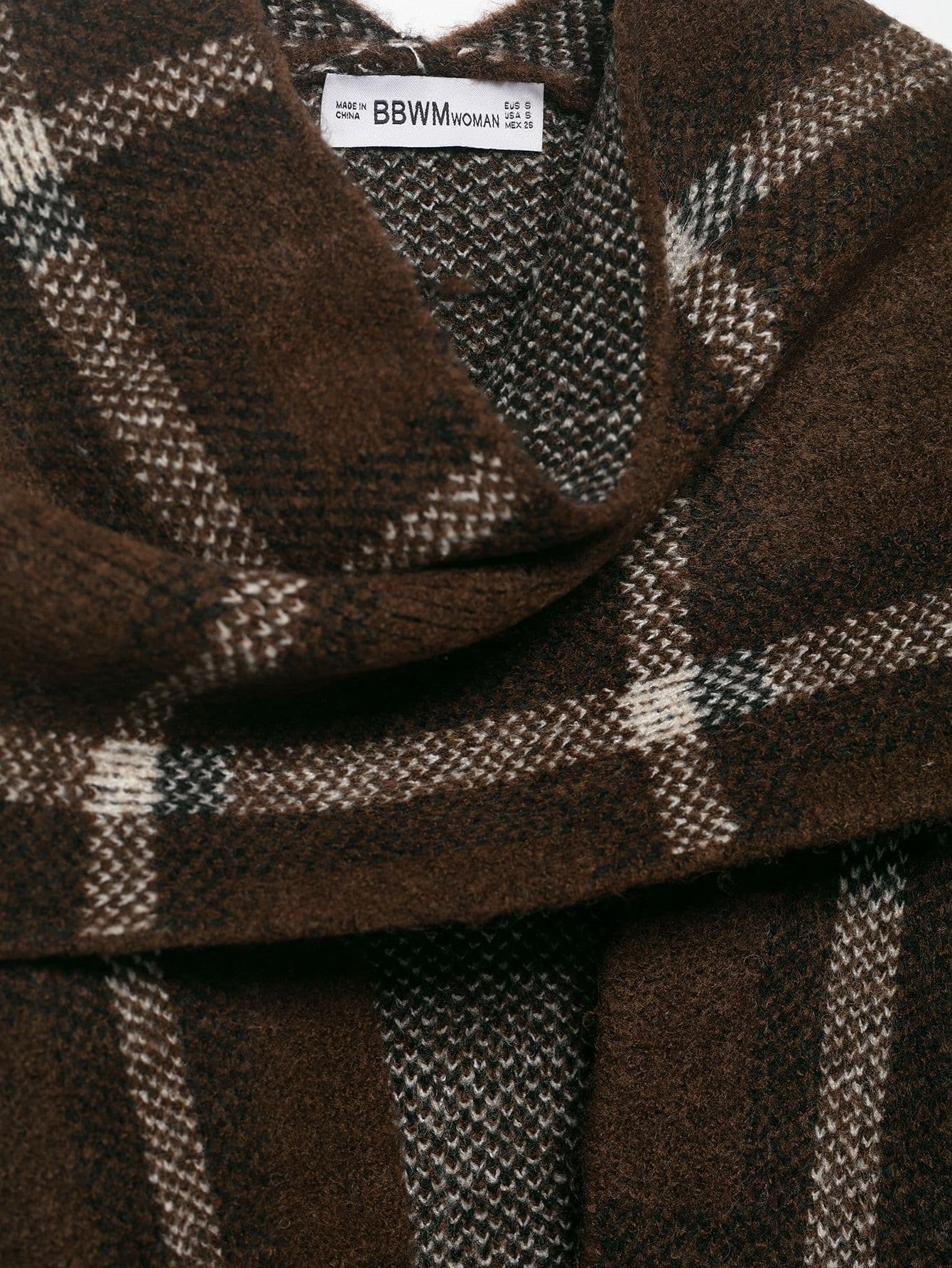 Plaid Knit Open Cardigan – image 8