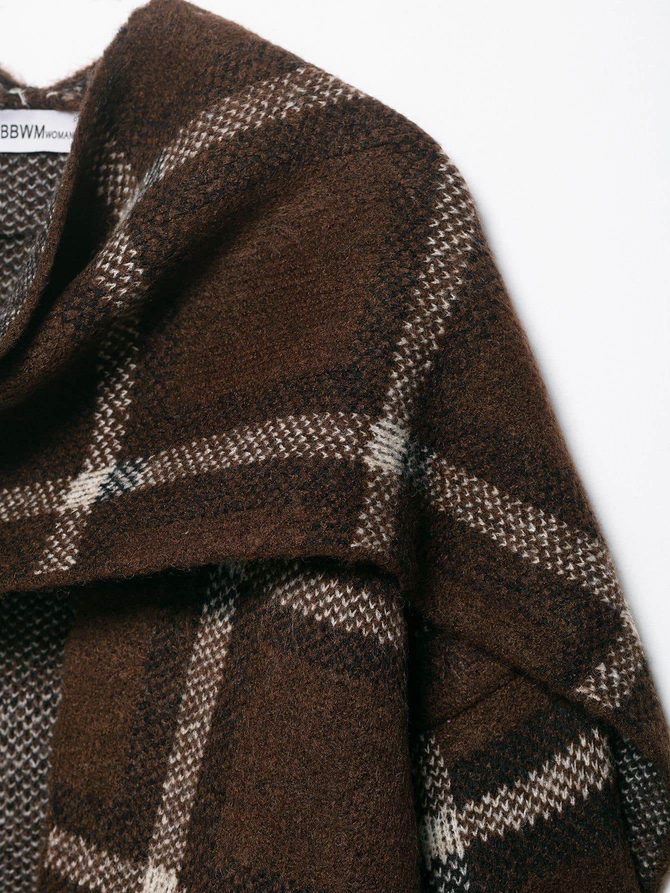 Plaid Knit Open Cardigan – image 9