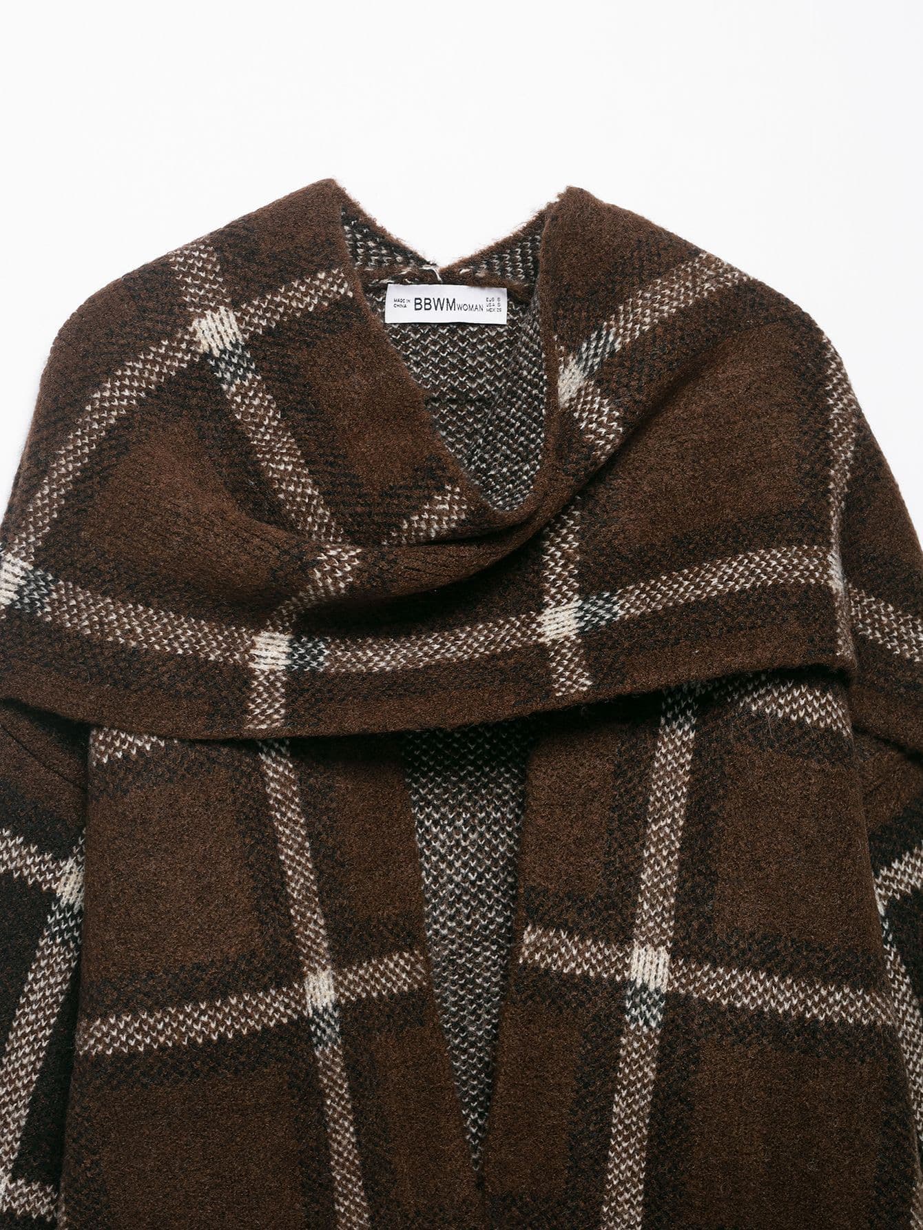 Plaid Knit Open Cardigan – image 6