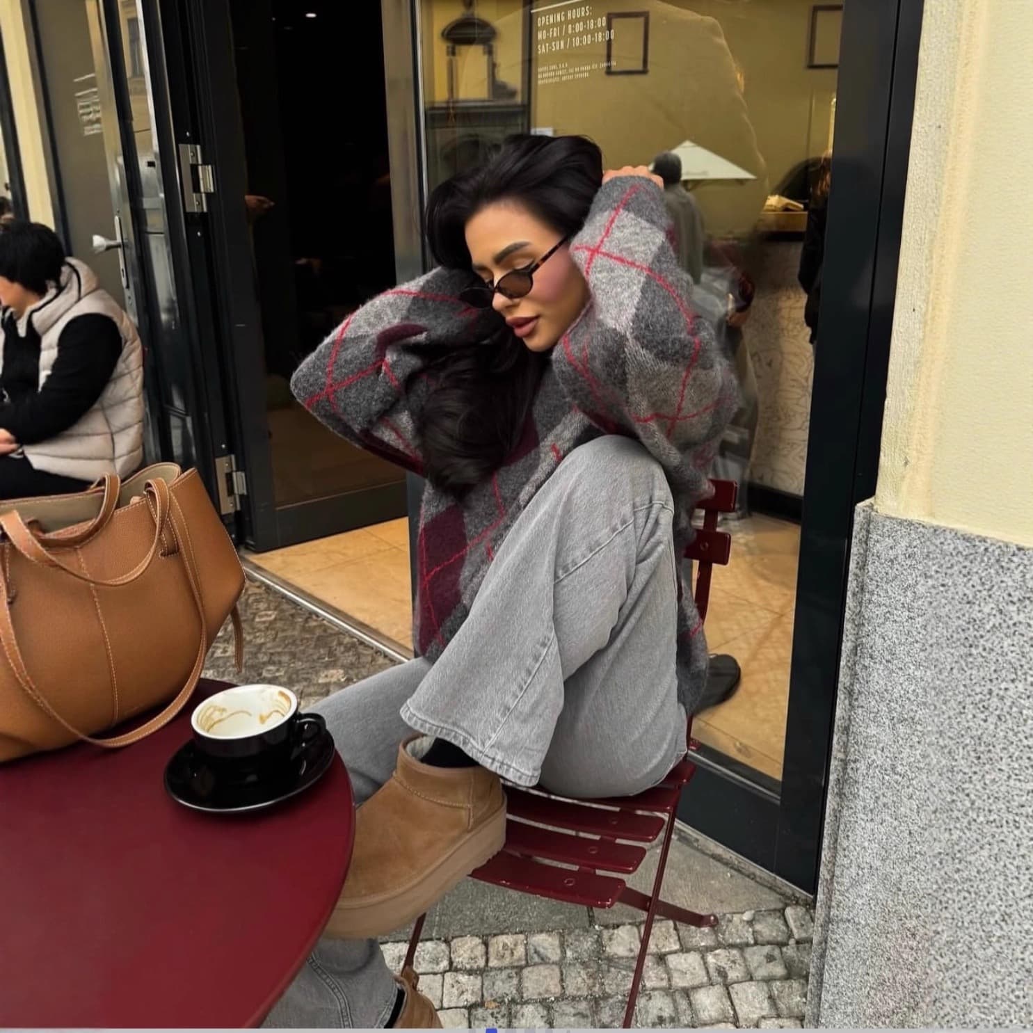 كنزة صوفية بنقشة المعين – صورة 2