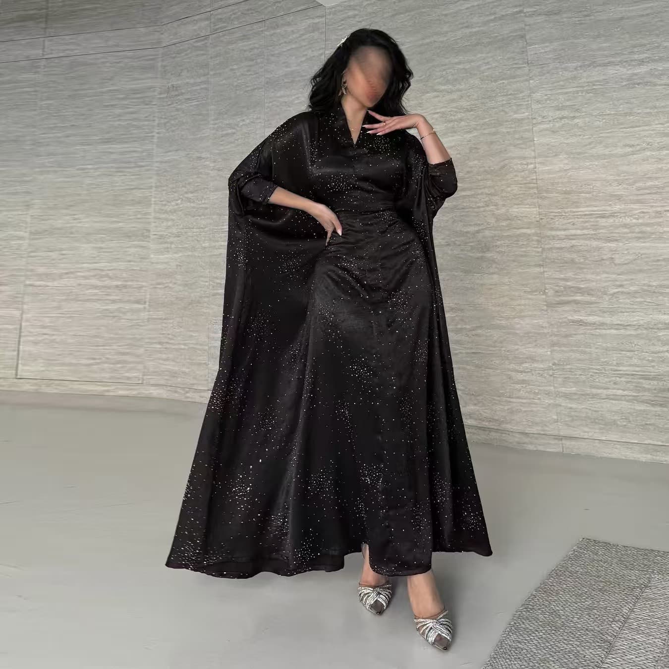 قفطان ساتان مزين بنقوش نجوم – صورة 5