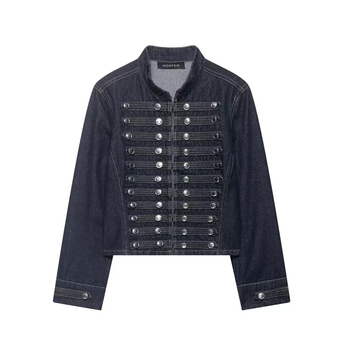 Military Style Denim Jacket – image 2
