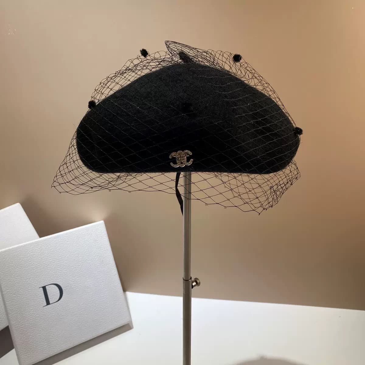 Elegant Embellished Wool Beret