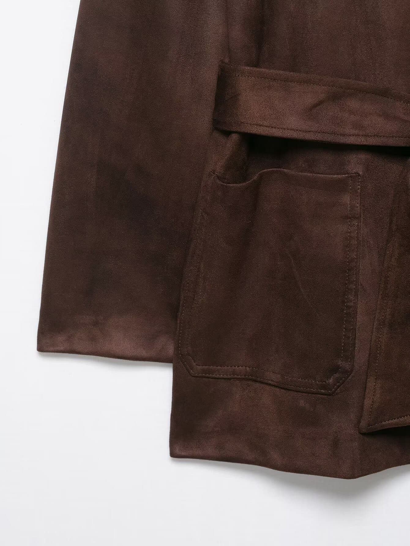 Suede Belted Utility Jacket – image 7