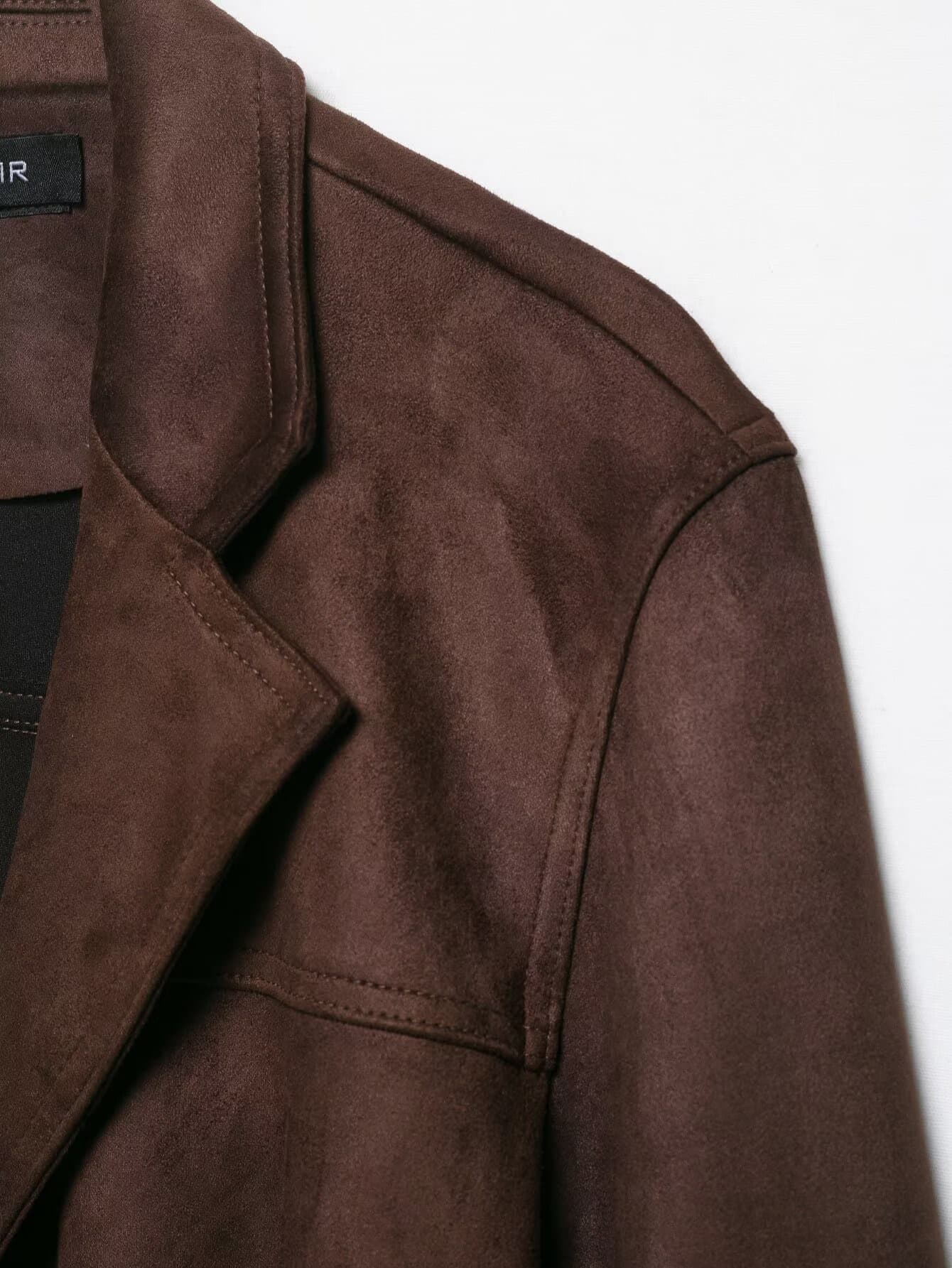 Suede Belted Utility Jacket – image 5
