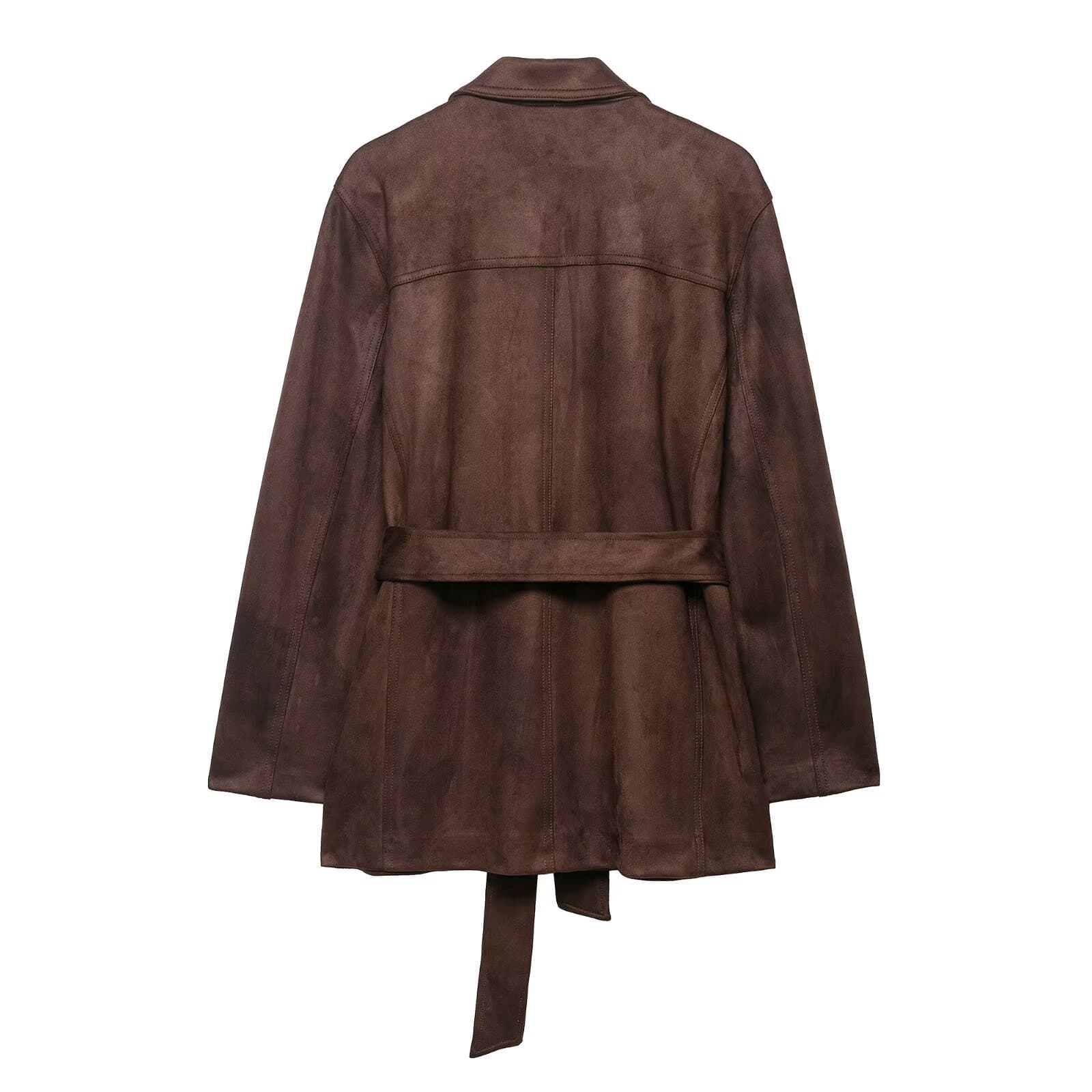 Suede Belted Utility Jacket – image 2
