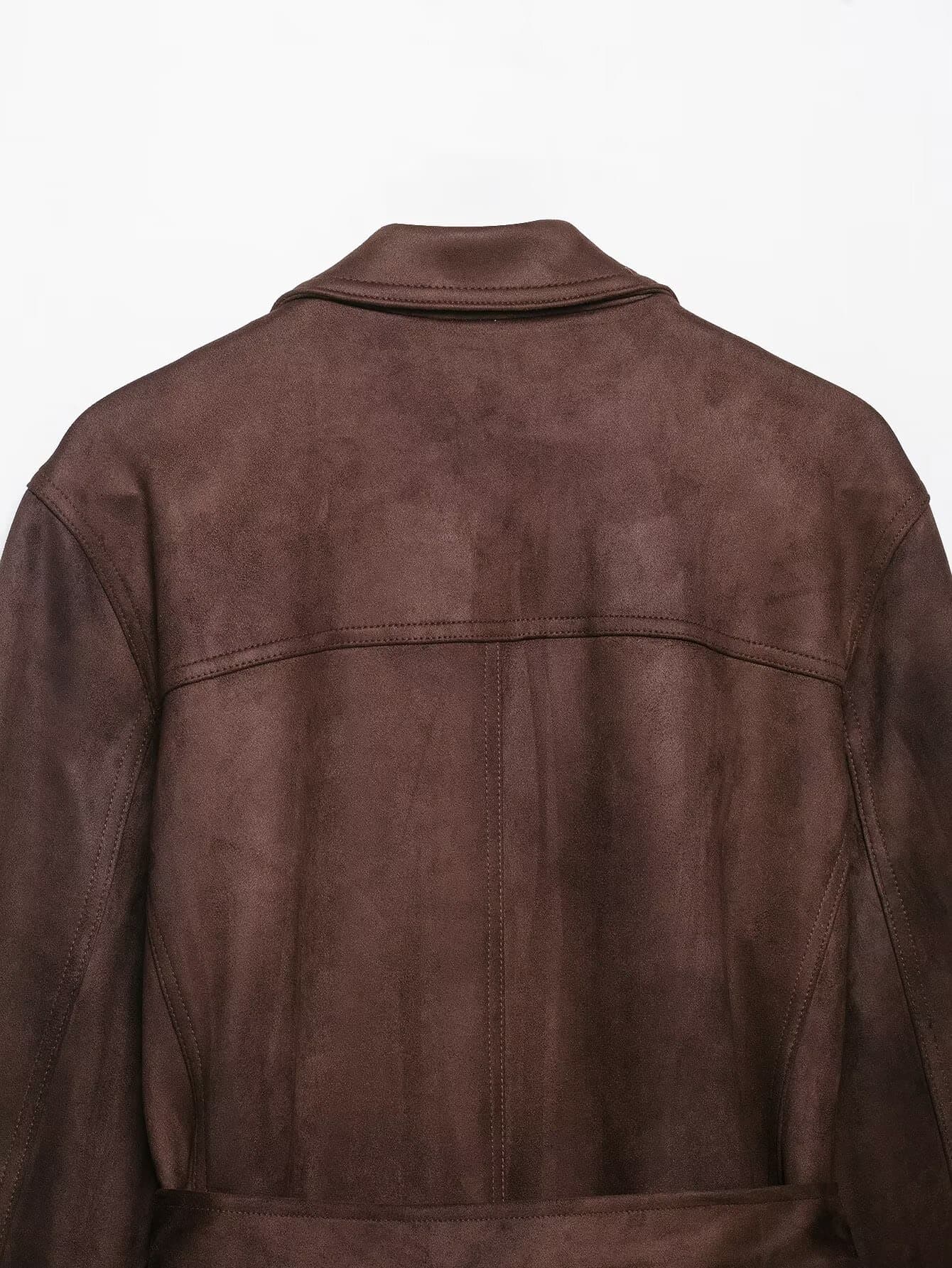 Suede Belted Utility Jacket – image 8