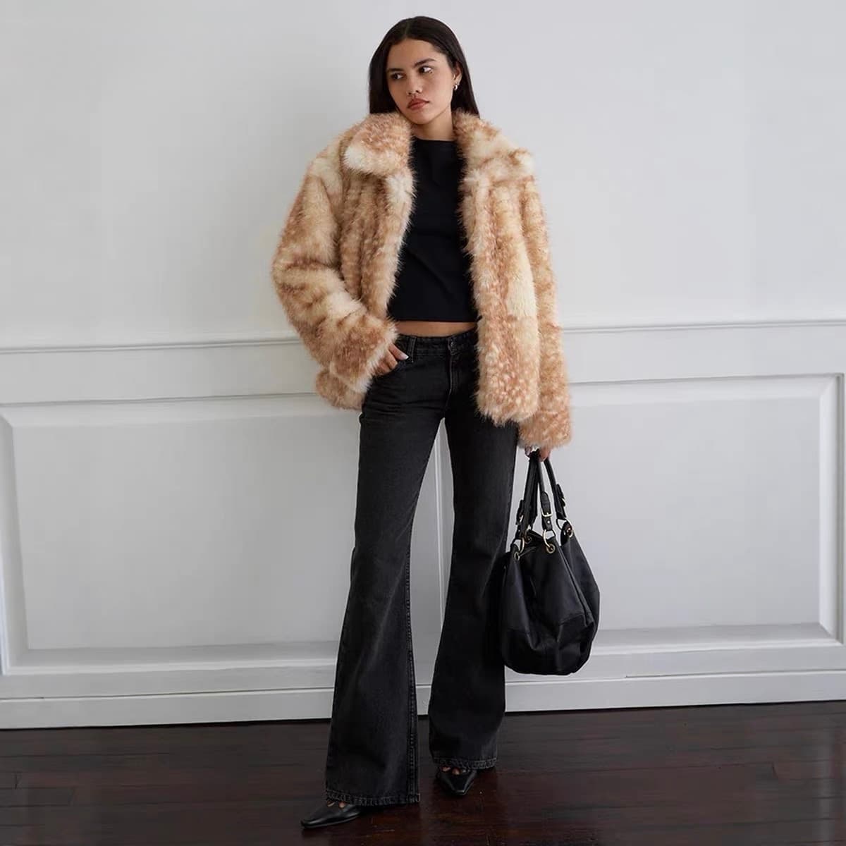 Faux Fur Animal Print Jacket – image 2