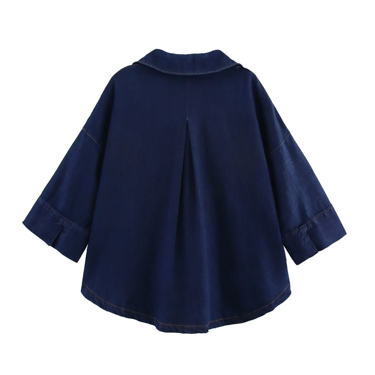 Dark Denim Button-Down Set – image 3