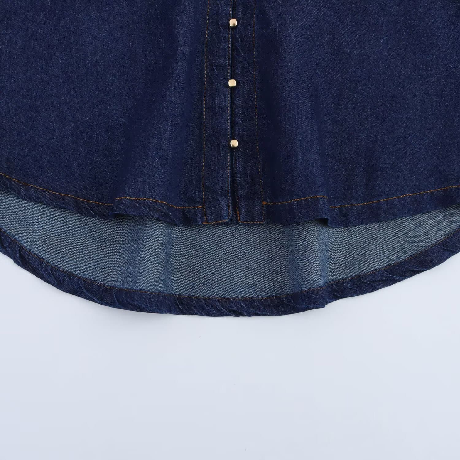 Dark Denim Button-Down Set – image 13