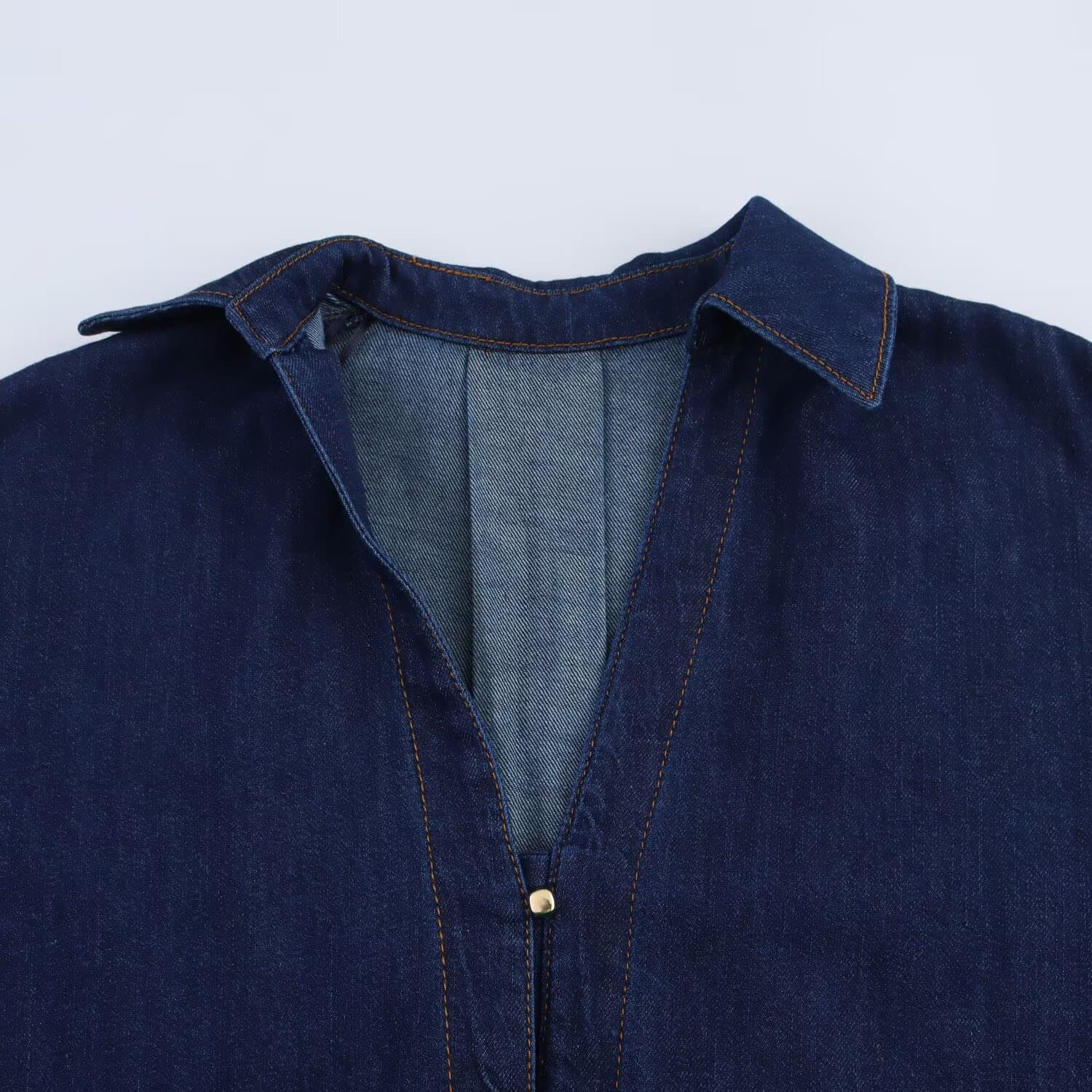 Dark Denim Button-Down Set – image 18