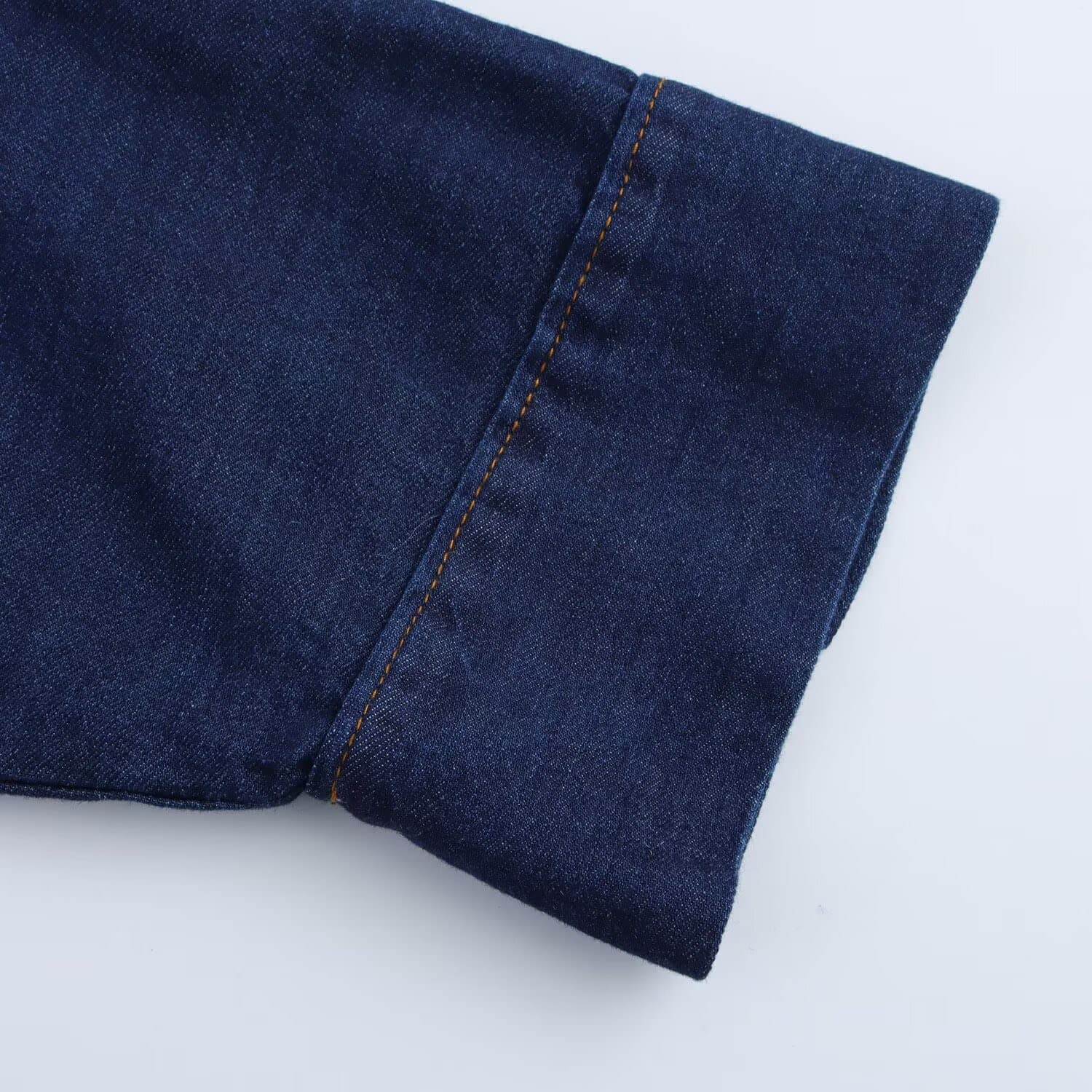 Dark Denim Button-Down Set – image 14