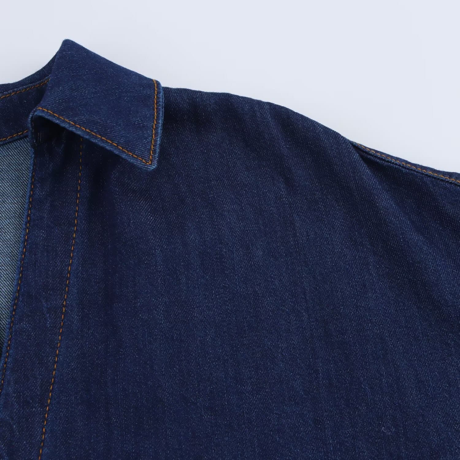 Dark Denim Button-Down Set – image 17