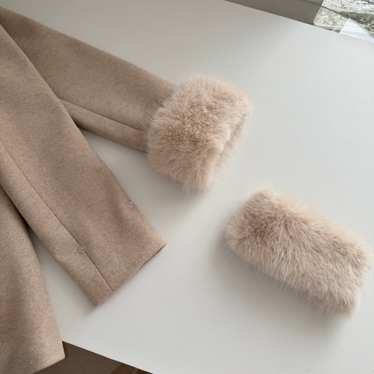 Faux Fur Trim Cape Coat – image 10