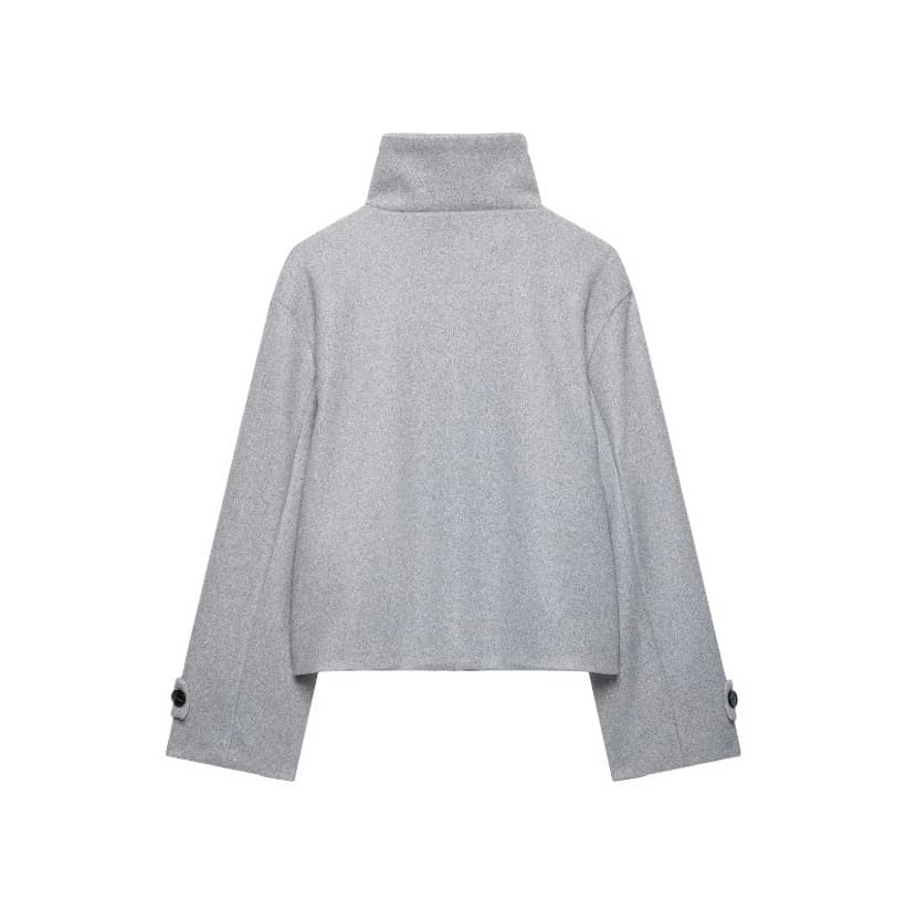 Asymmetric Buttoned Wool Blend Jacket – image 16