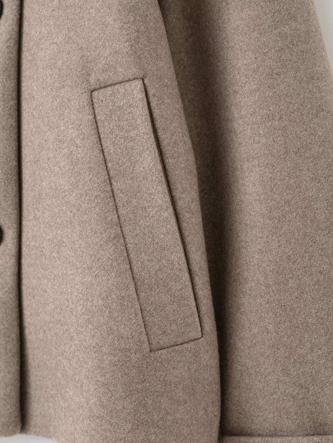 Asymmetric Buttoned Wool Blend Jacket – image 21