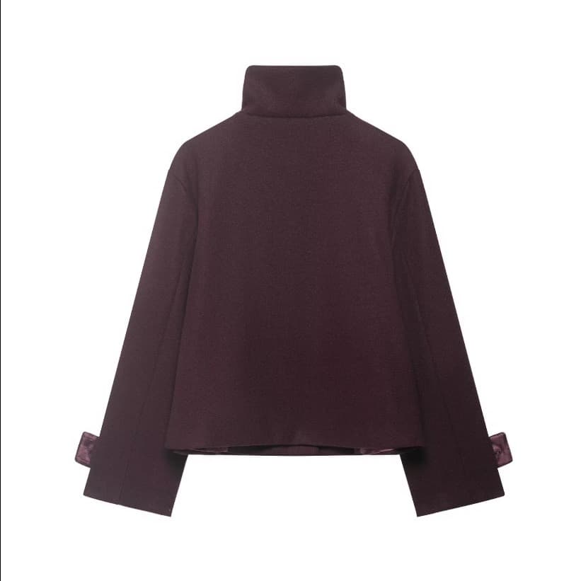 Asymmetric Buttoned Wool Blend Jacket – image 8