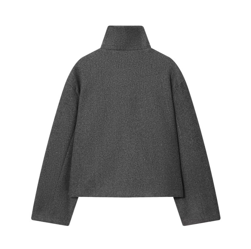 Asymmetric Buttoned Wool Blend Jacket – image 6