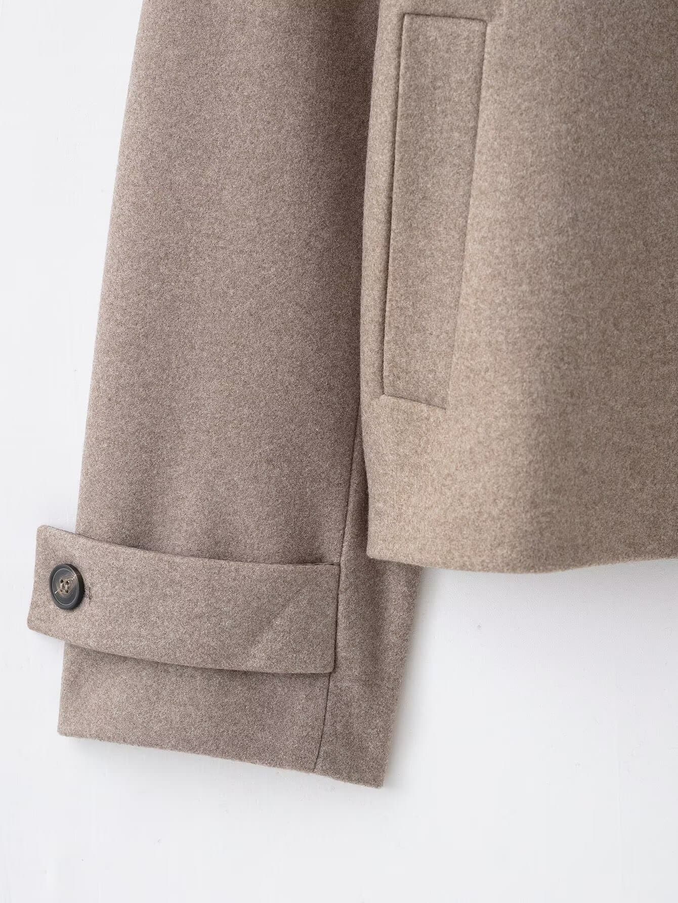 Asymmetric Buttoned Wool Blend Jacket – image 23