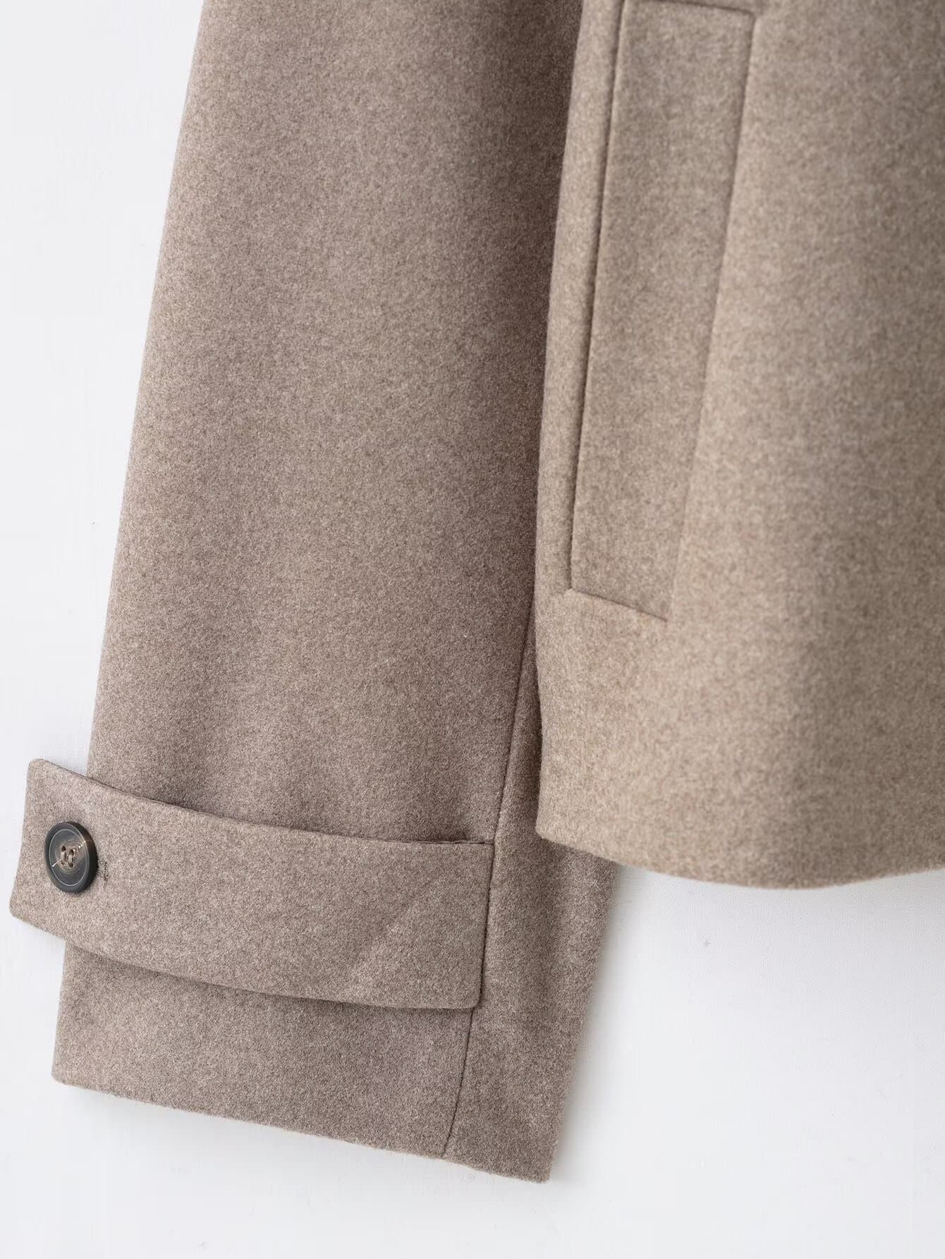 Asymmetric Buttoned Wool Blend Jacket – image 18