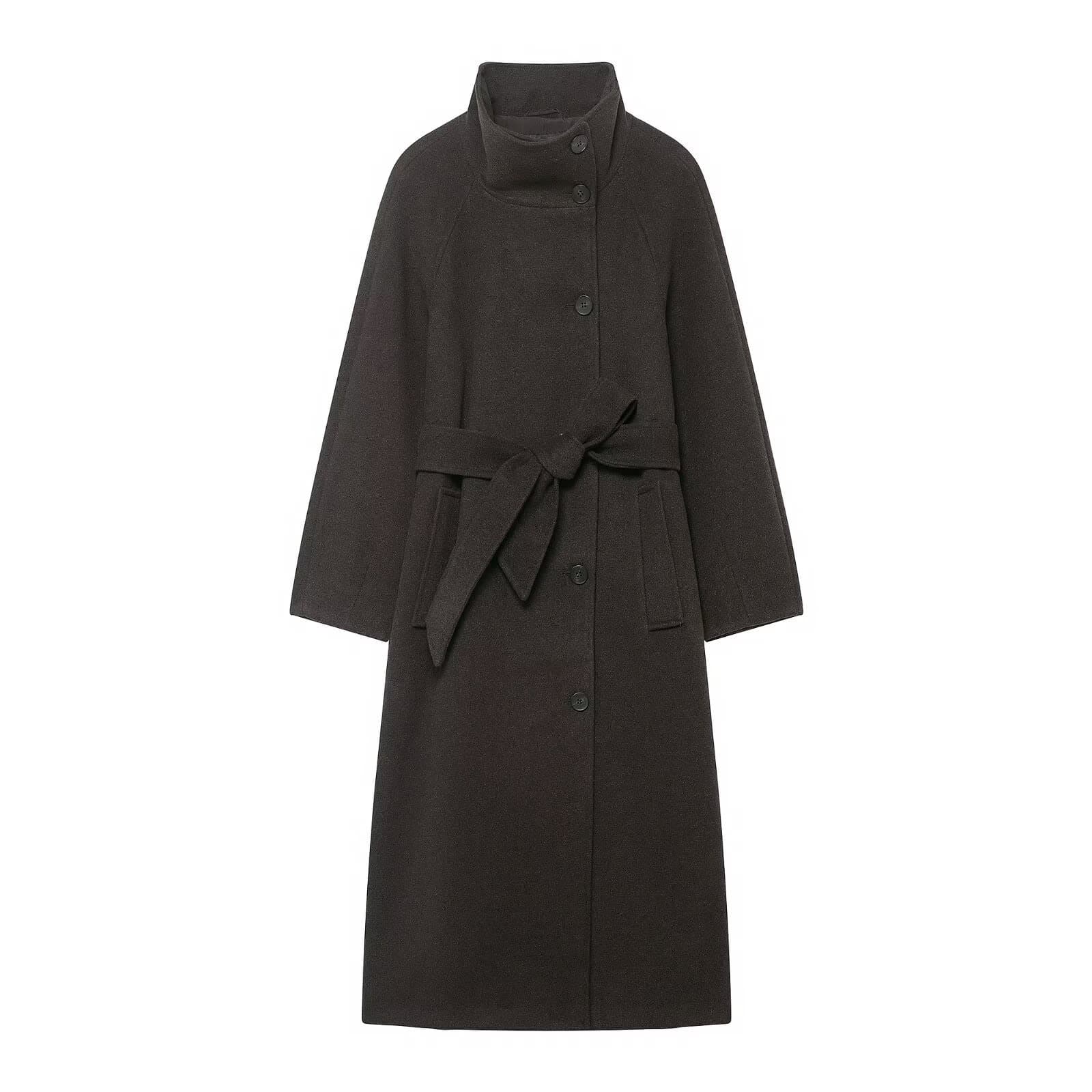 Classic Belted Wool Blend Coat – image 4