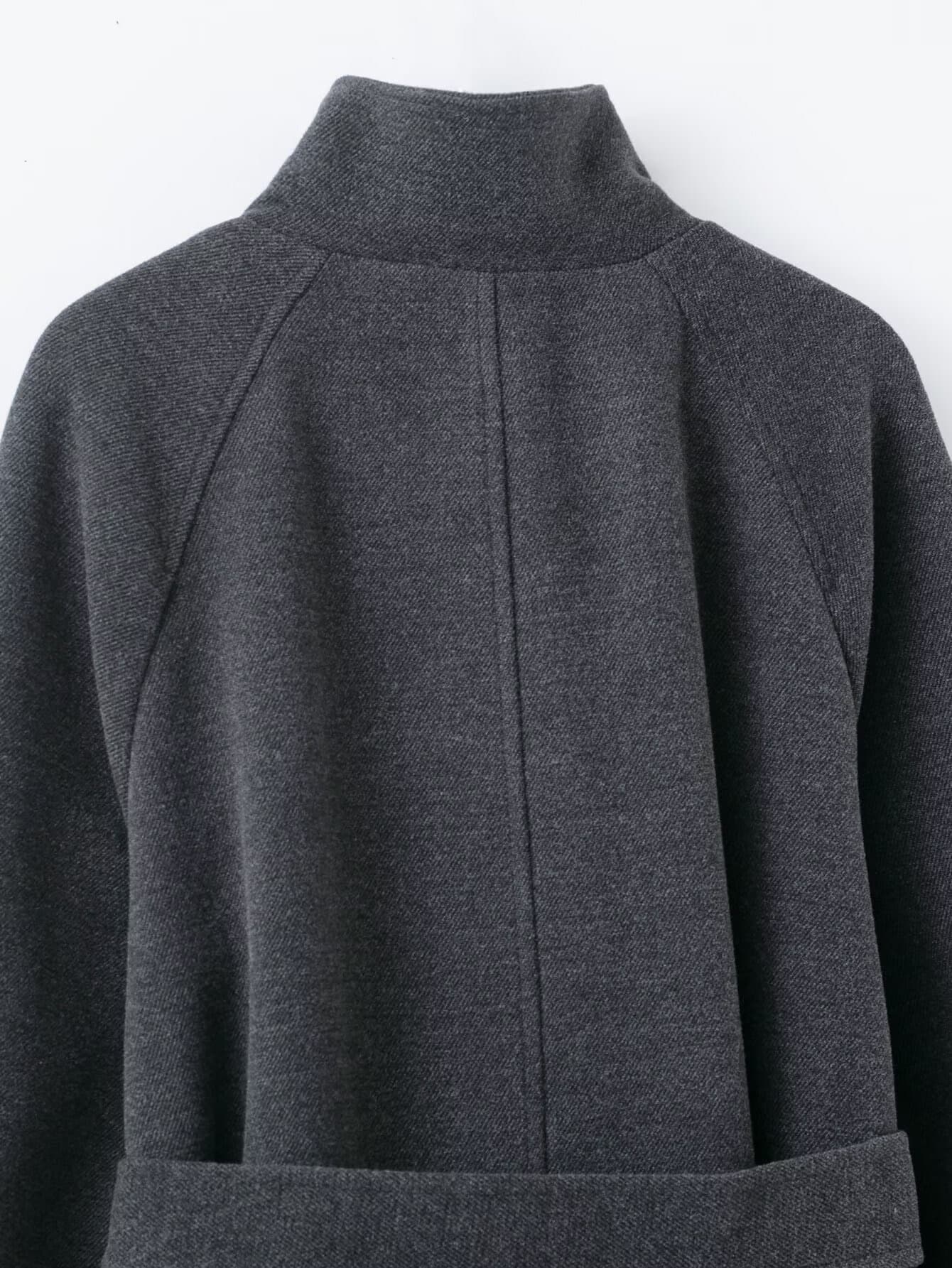 Classic Belted Wool Blend Coat – image 16