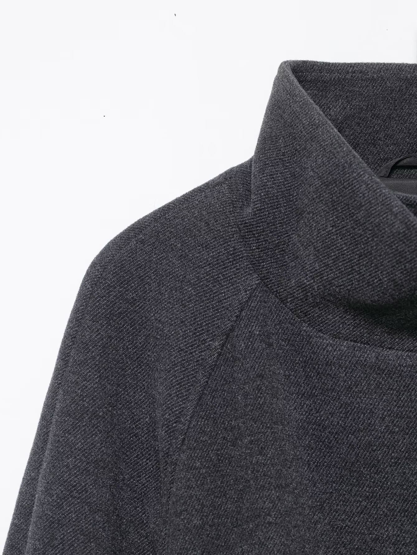 Classic Belted Wool Blend Coat – image 8