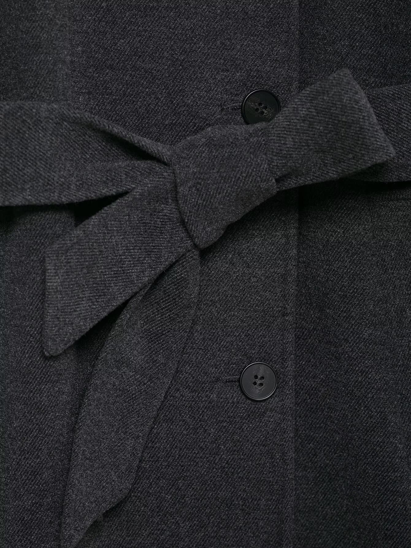Classic Belted Wool Blend Coat – image 13