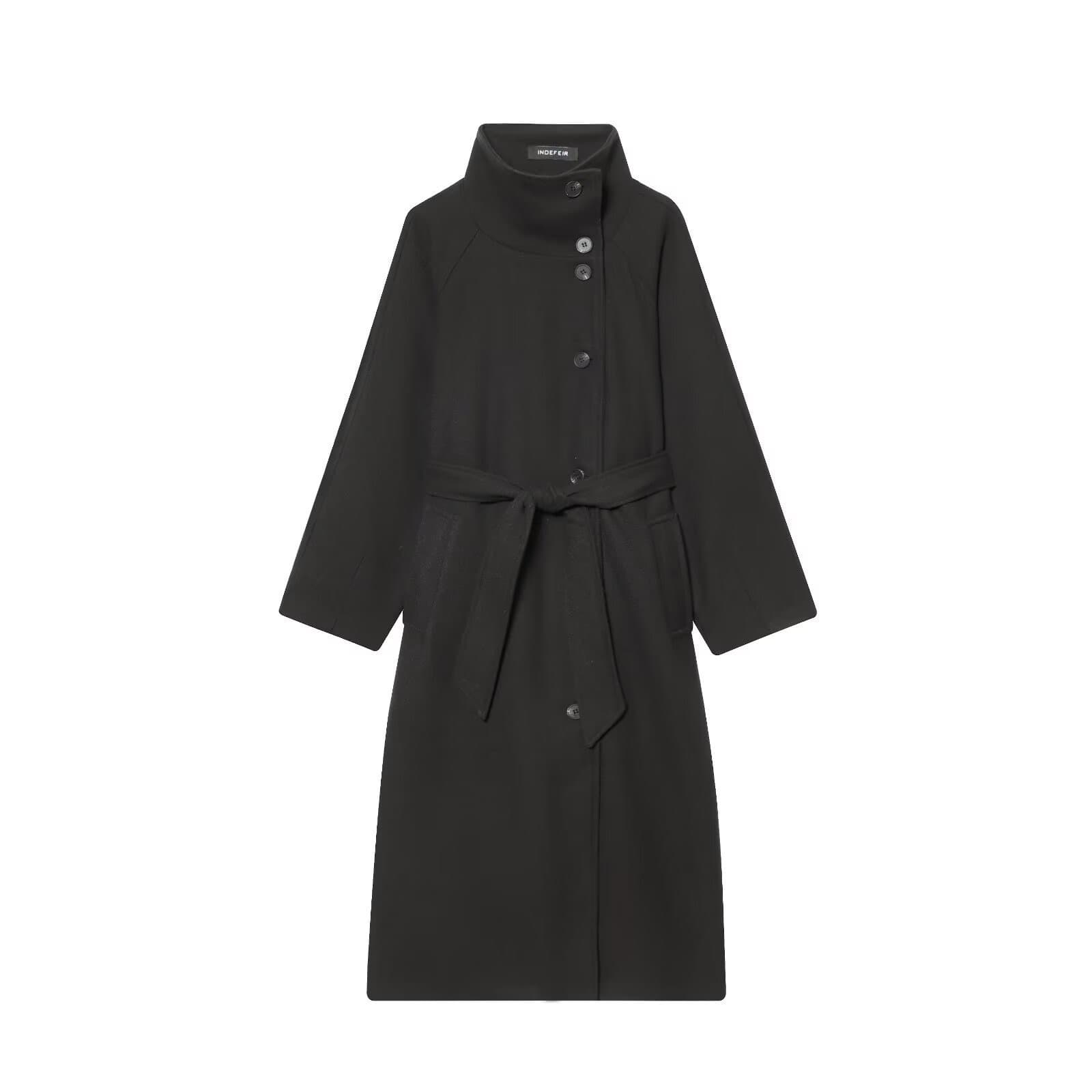 Classic Belted Wool Blend Coat – image 2