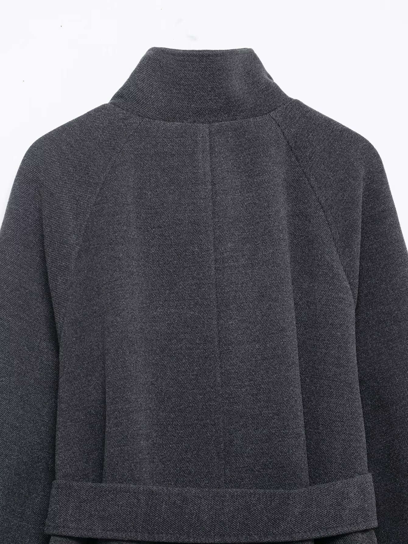 Classic Belted Wool Blend Coat – image 15