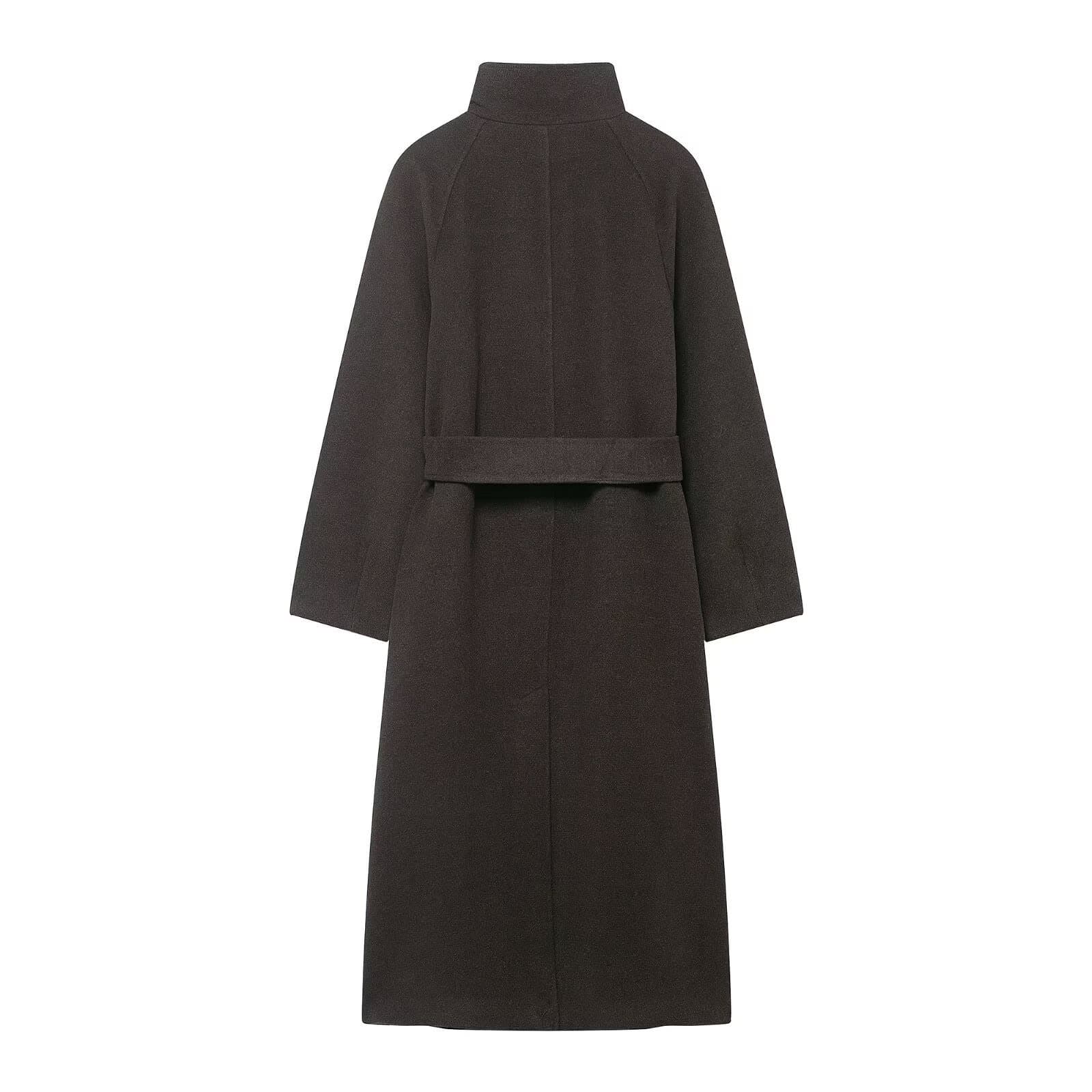 Classic Belted Wool Blend Coat – image 5