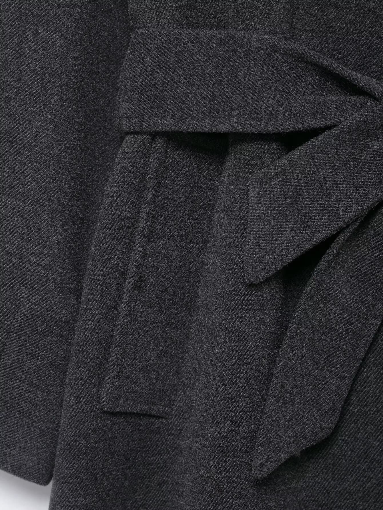 Classic Belted Wool Blend Coat – image 12