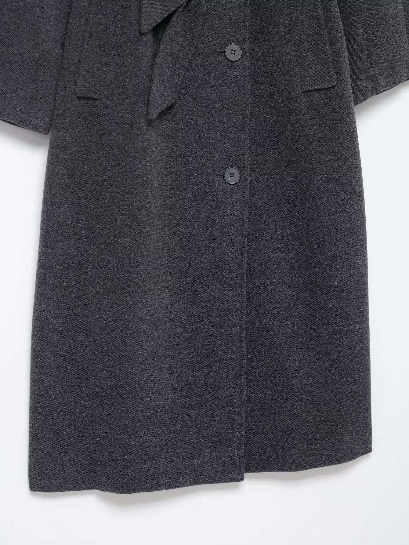 Classic Belted Wool Blend Coat – image 11
