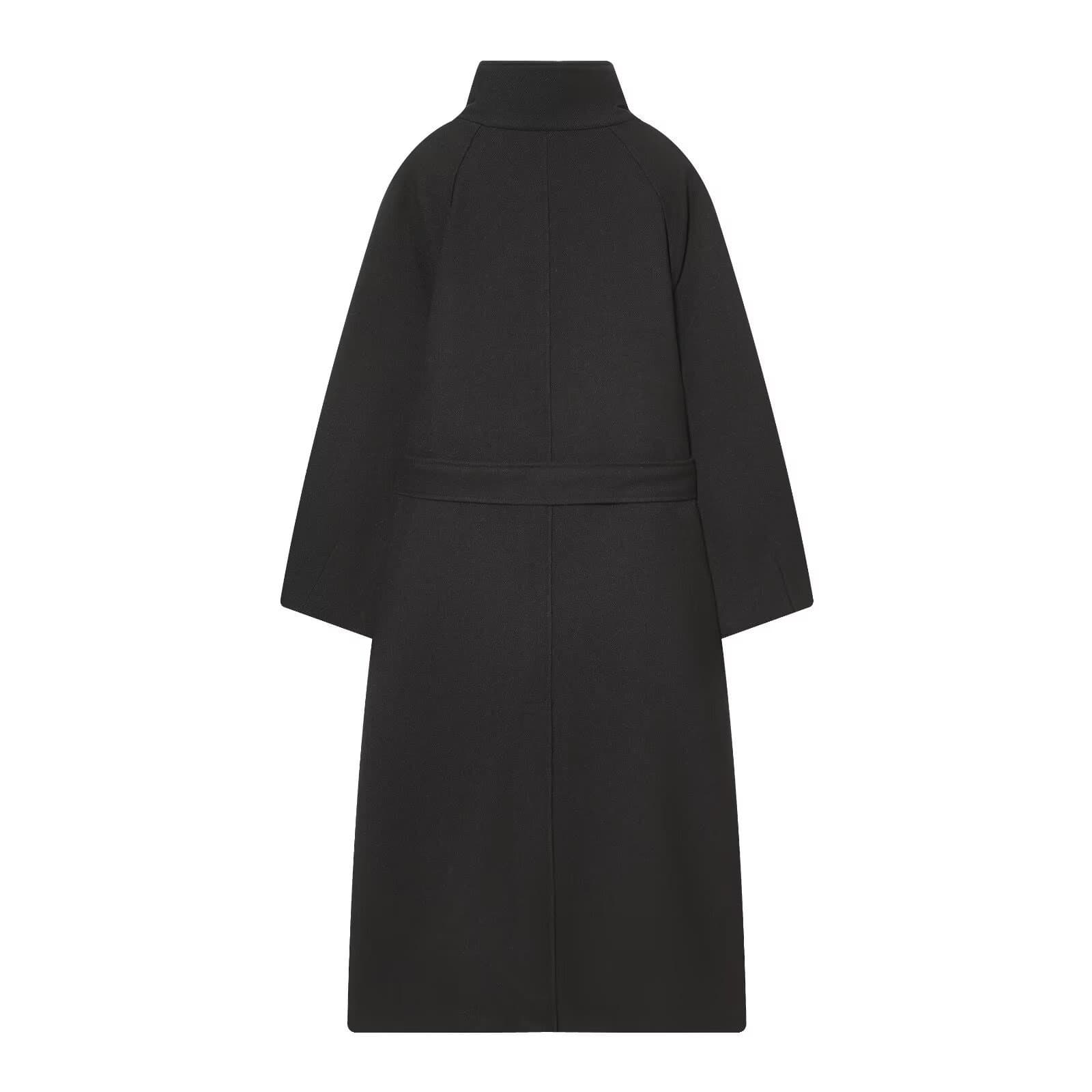Classic Belted Wool Blend Coat – image 3