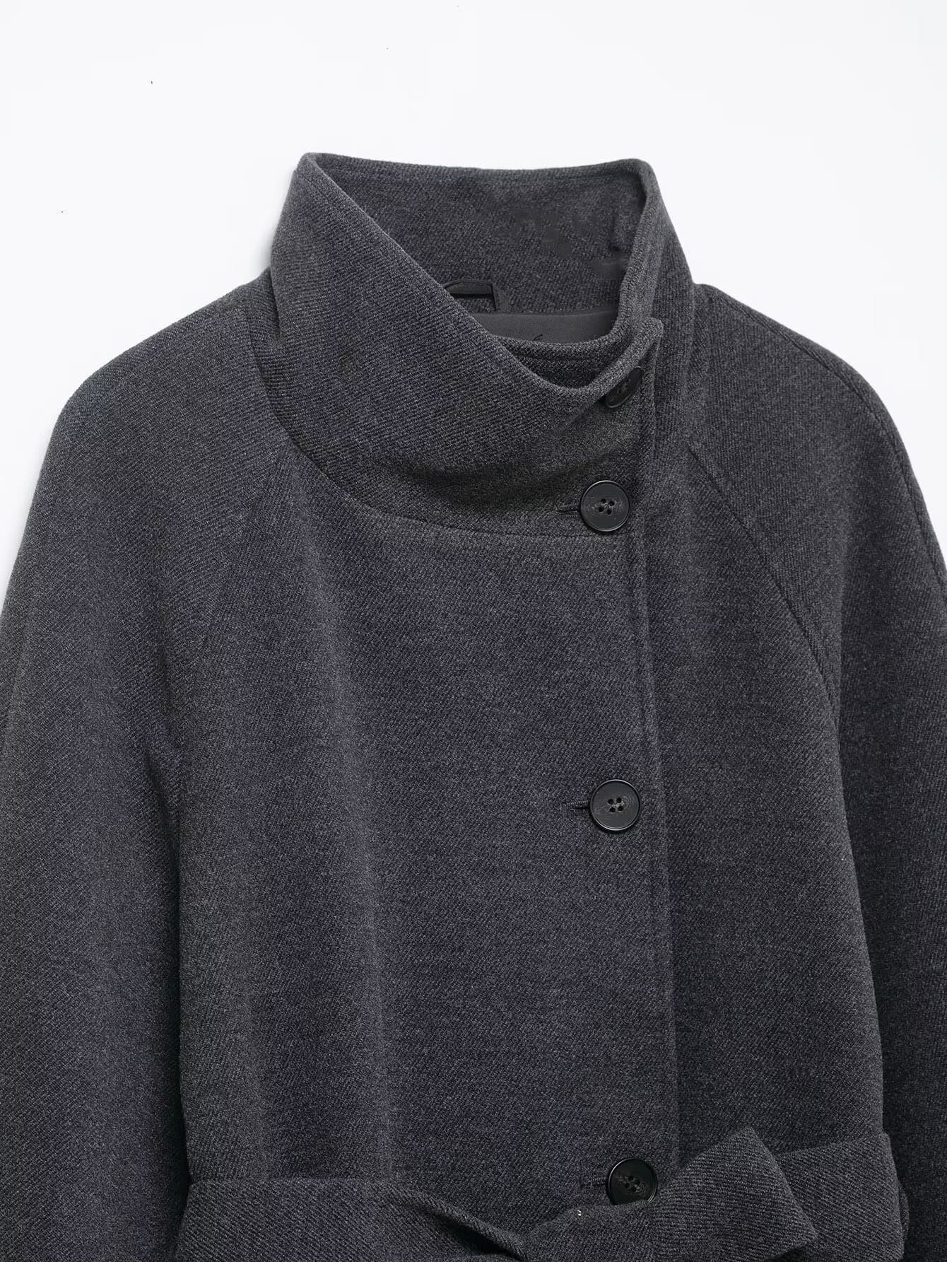 Classic Belted Wool Blend Coat – image 10