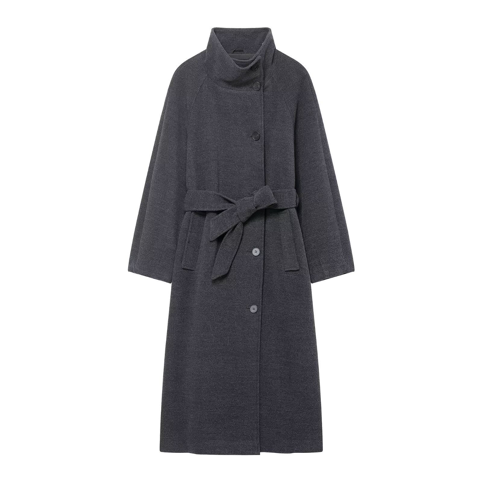 Classic Belted Wool Blend Coat – image 6