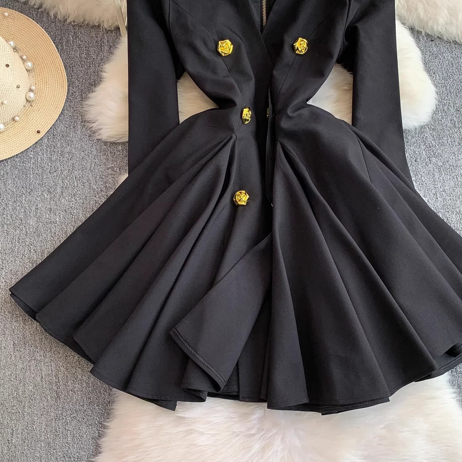 Pleated Waist Blazer Mini Dress – image 12