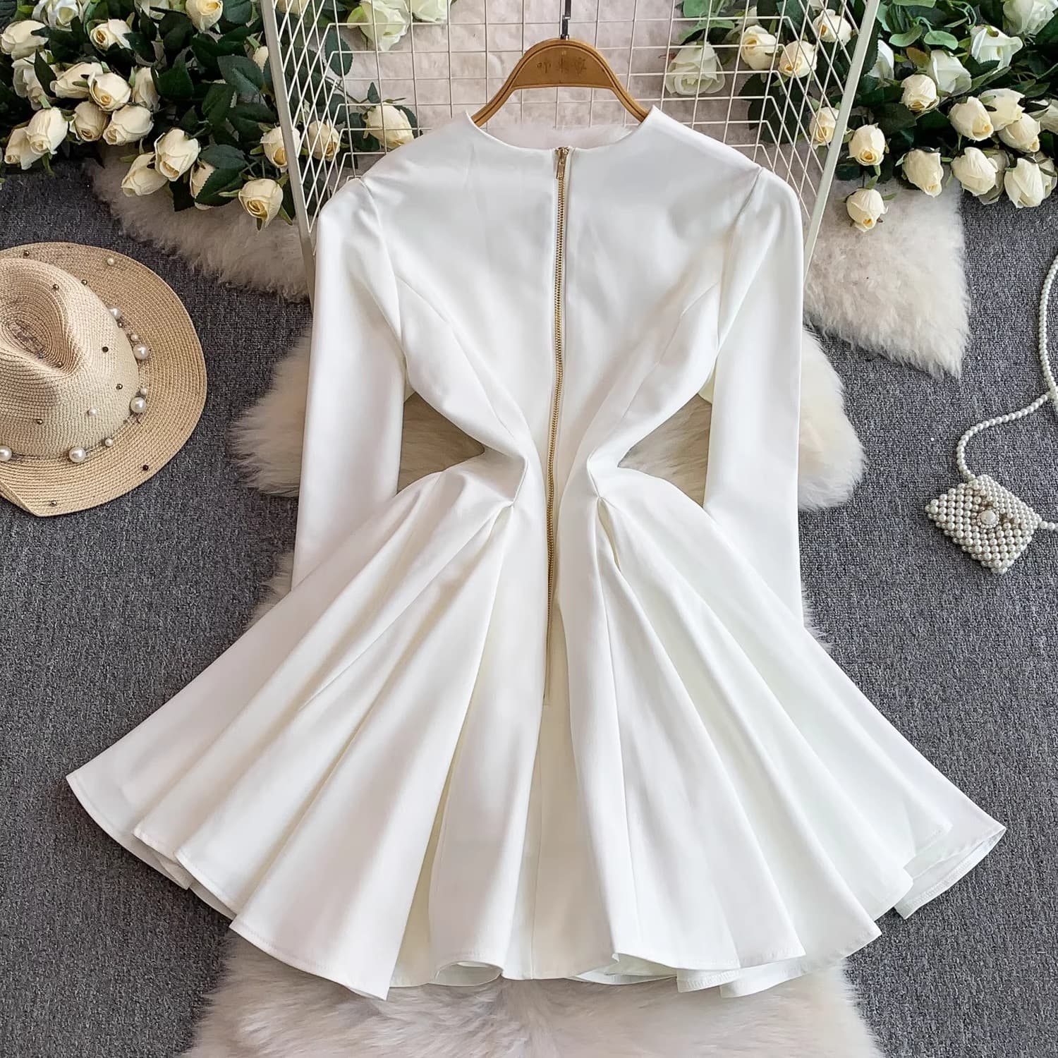 Pleated Waist Blazer Mini Dress – image 8