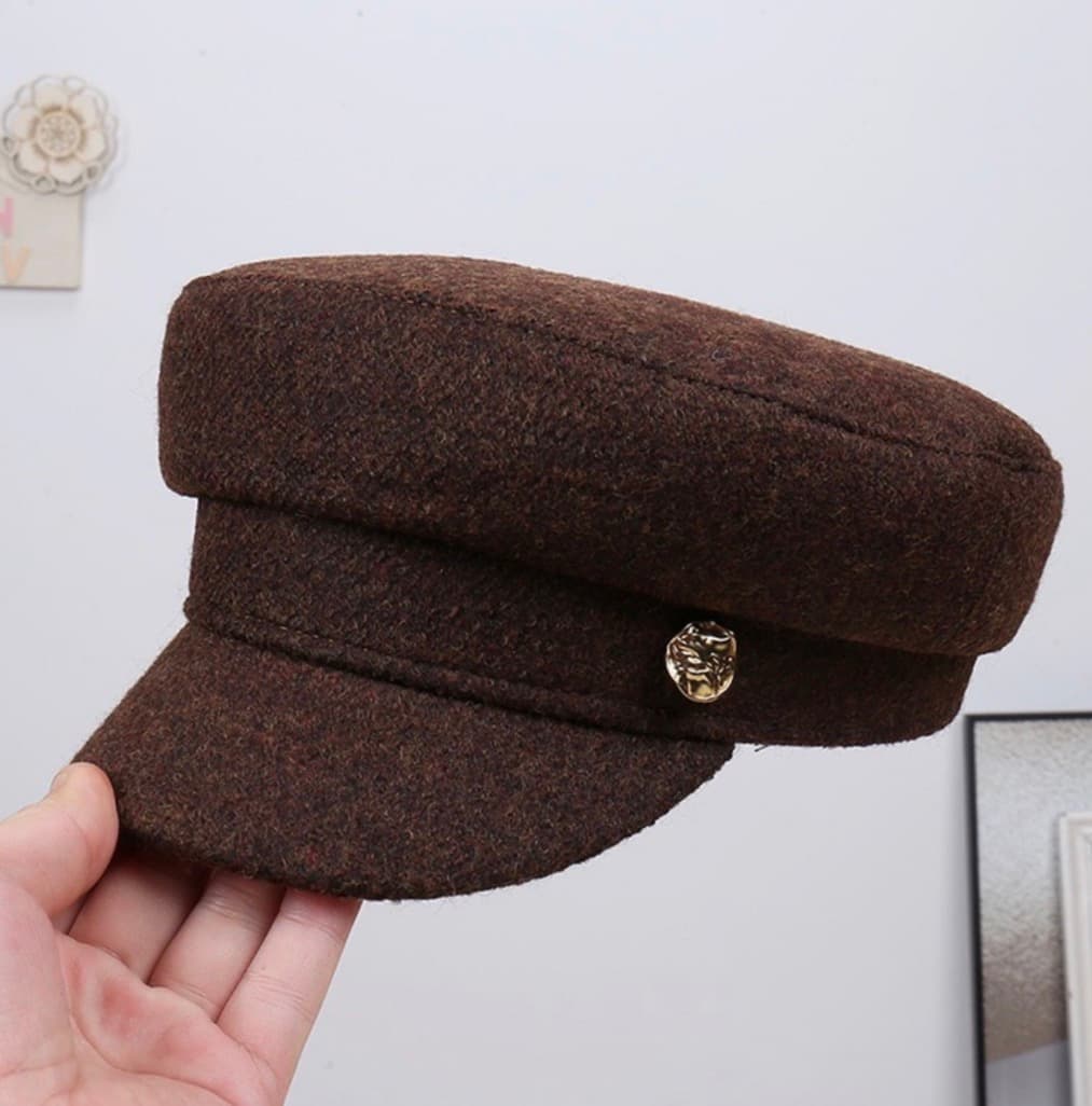 Classic Wool Blend Baker Boy Cap