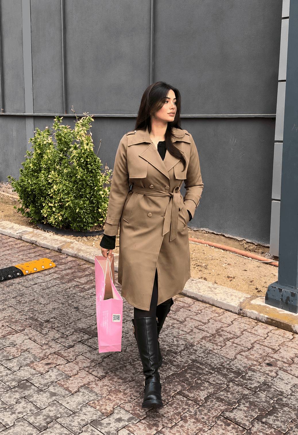 Classic Double-Breasted Trench Coat
