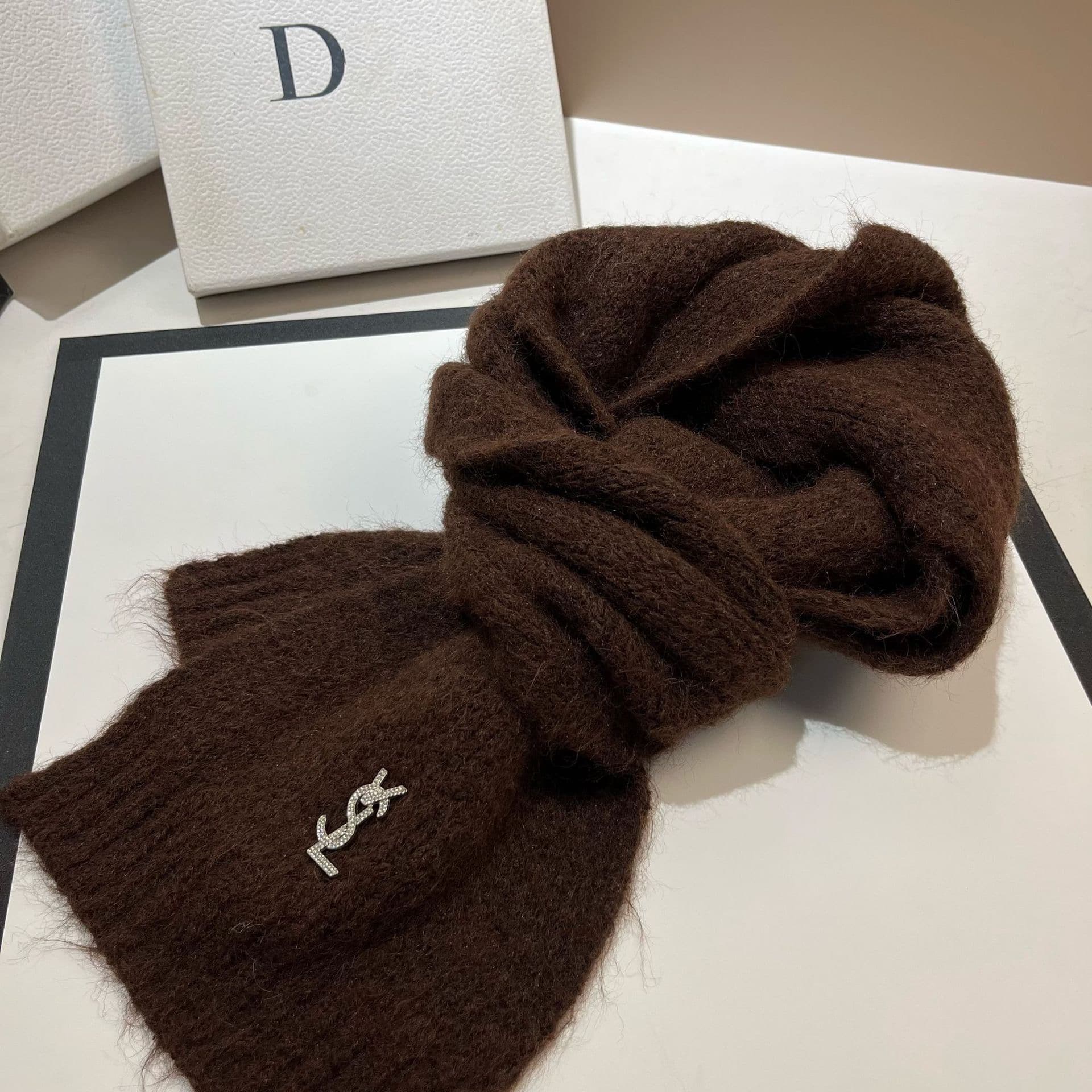Embellished Soft Knit Winter Scarf – image 4