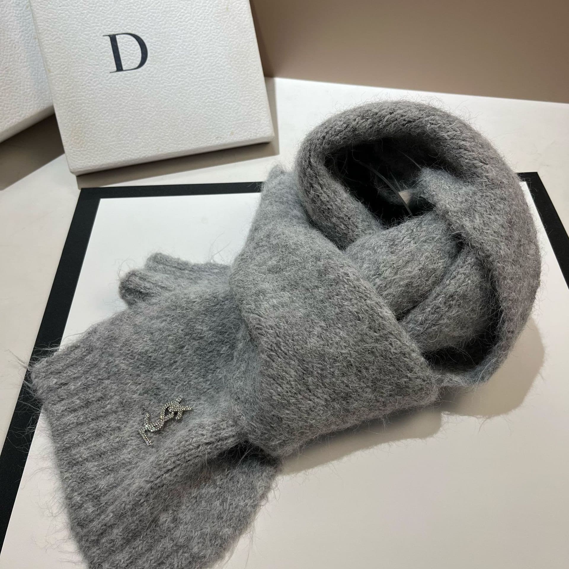 Embellished Soft Knit Winter Scarf – image 5