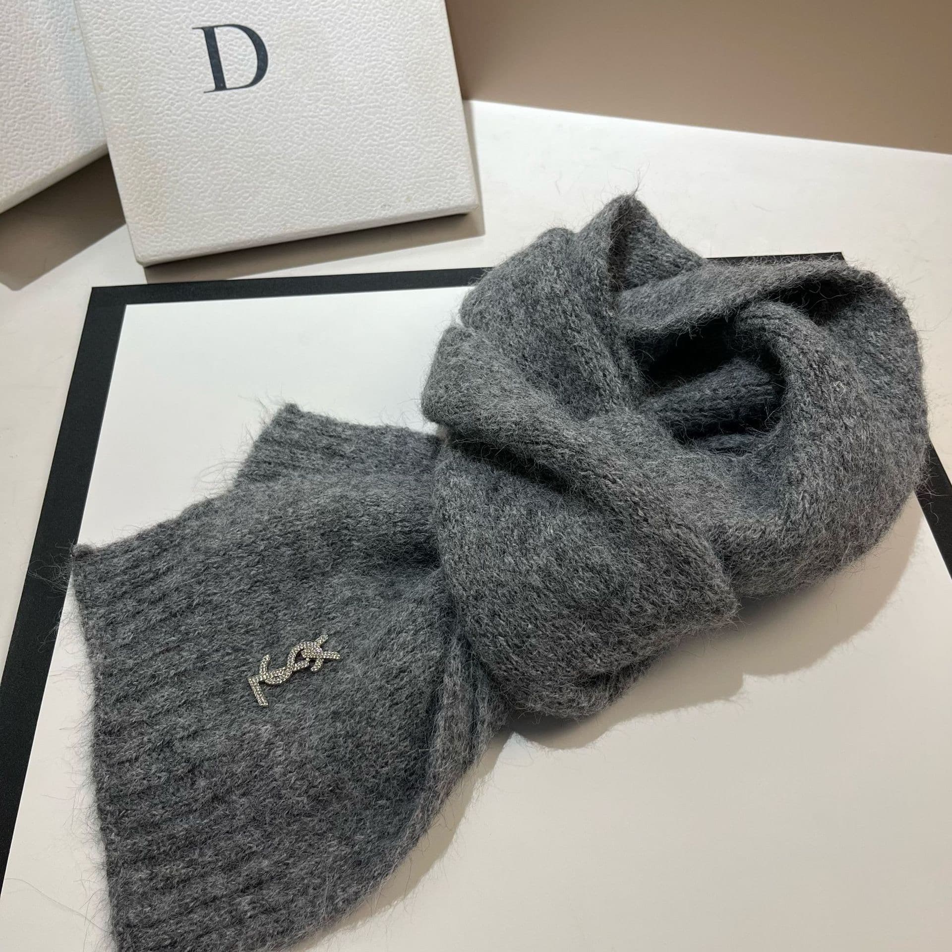 Embellished Soft Knit Winter Scarf – image 7