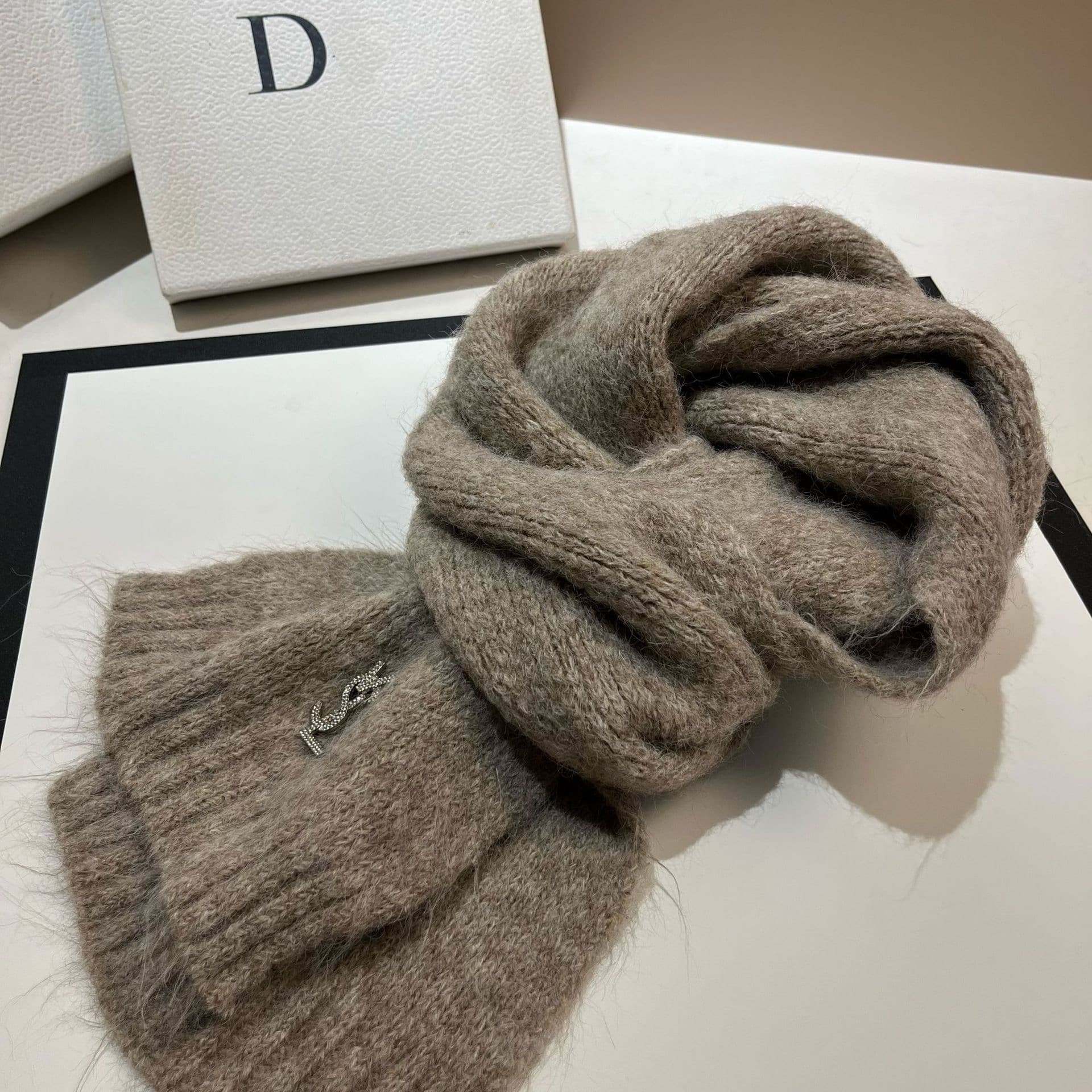 Embellished Soft Knit Winter Scarf – image 6
