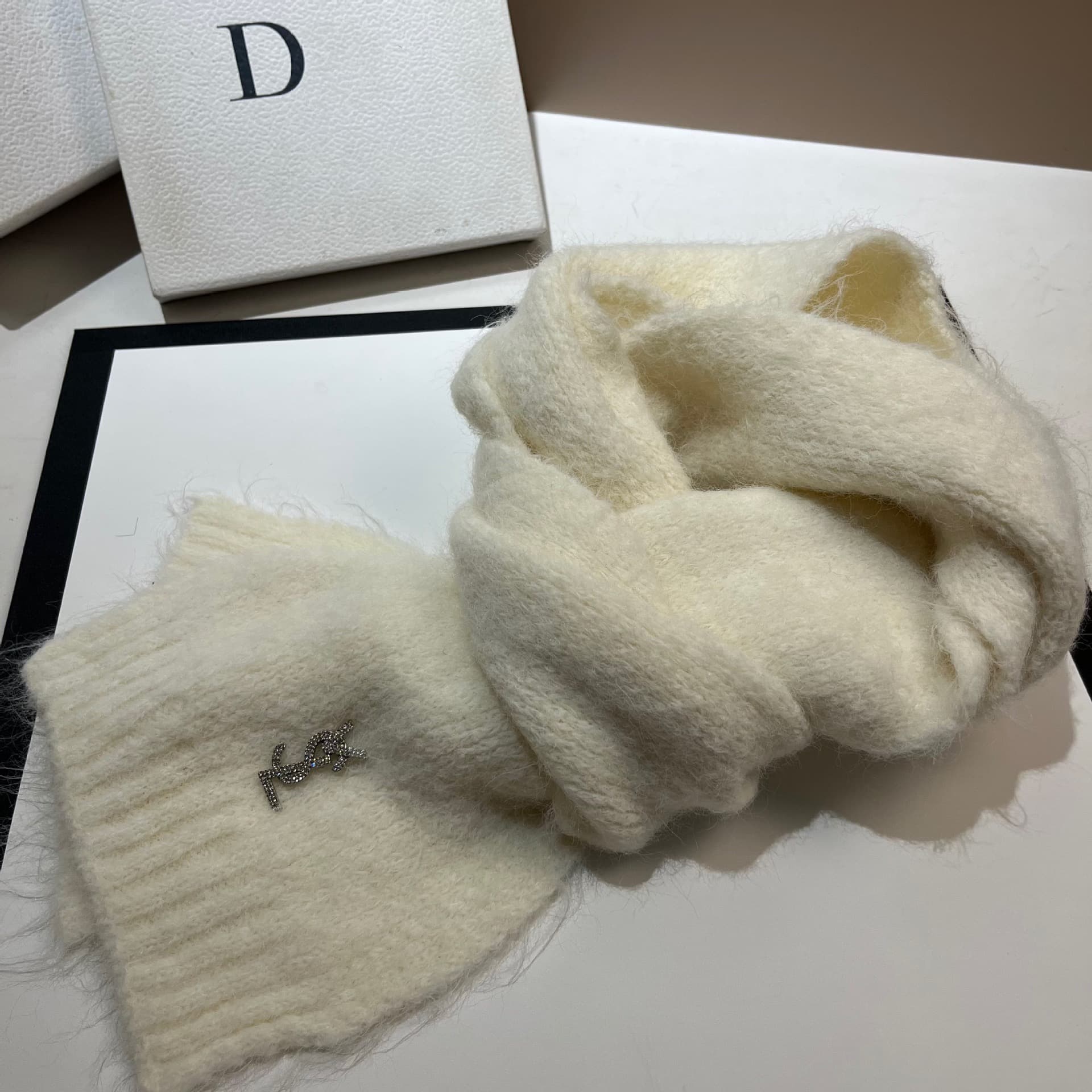 Embellished Soft Knit Winter Scarf – image 2