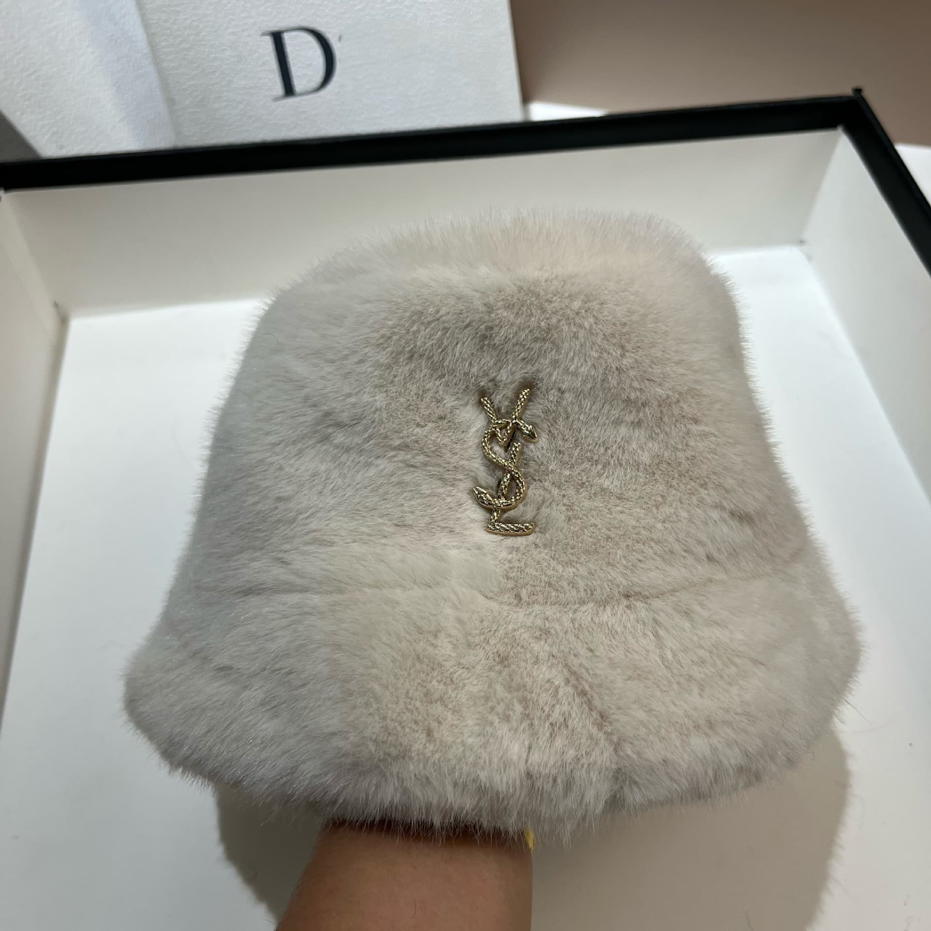 Plush Faux Fur Bucket Hat – image 5