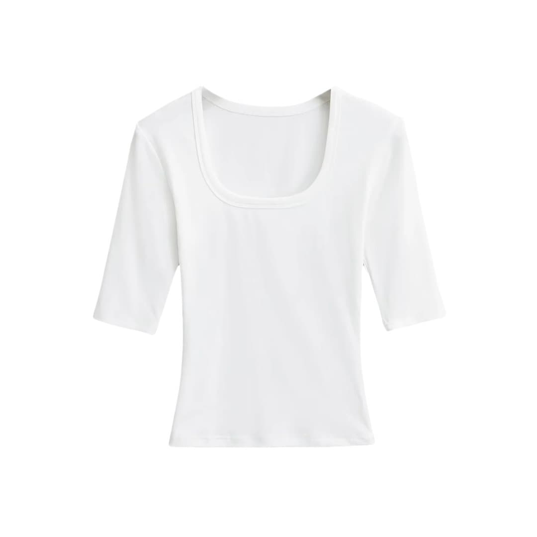 Essential Square Neck Ribbed Top – image 3